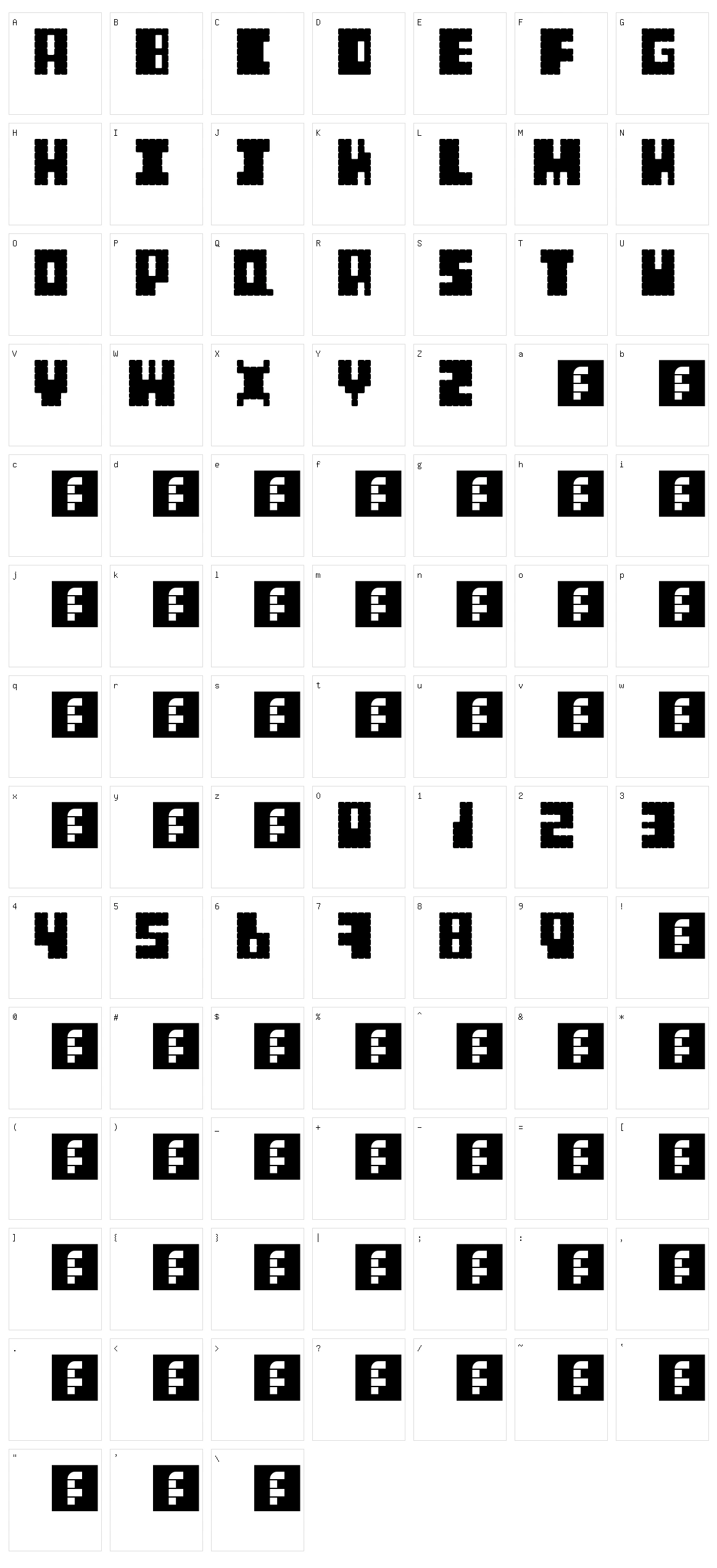 Bold Cracker Character Set