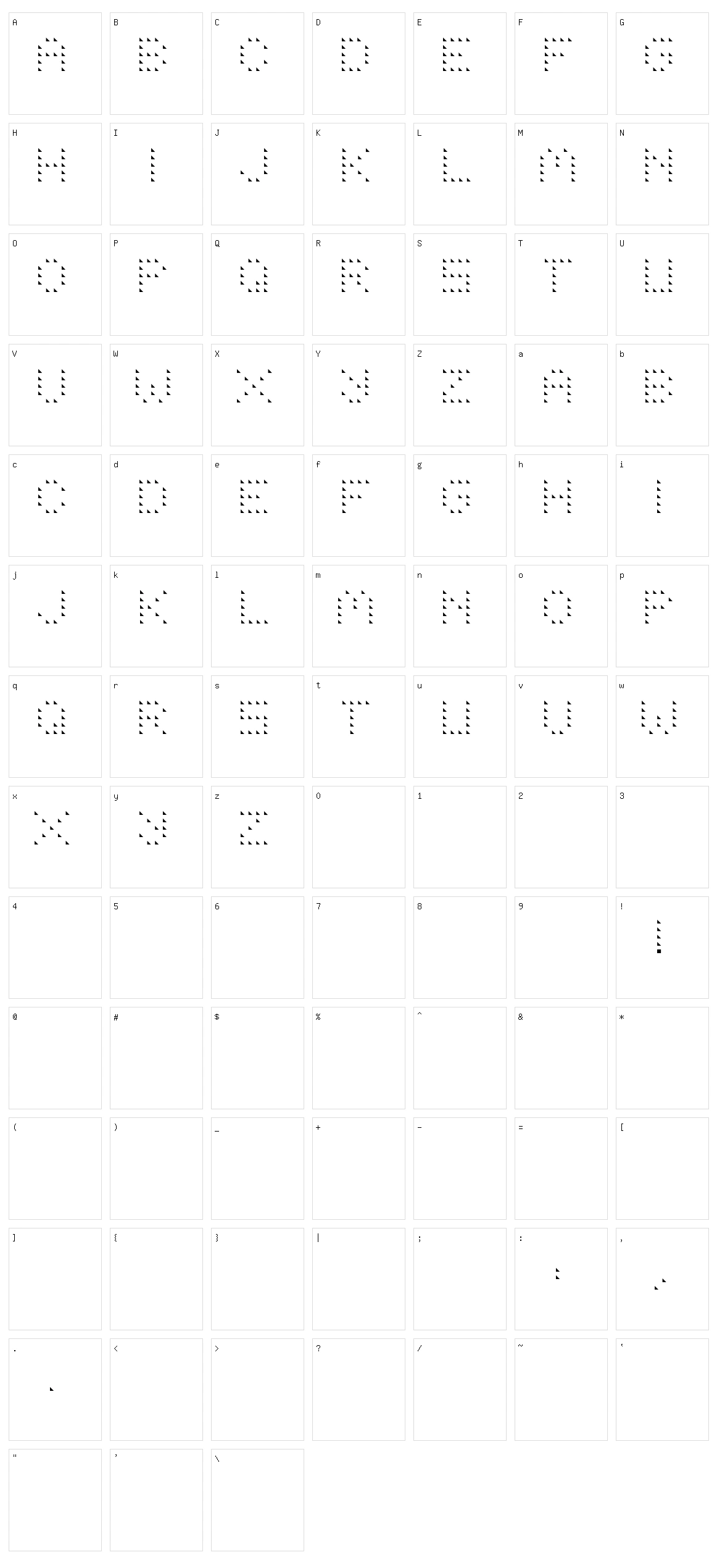 Boodas Dreiecke Character Set