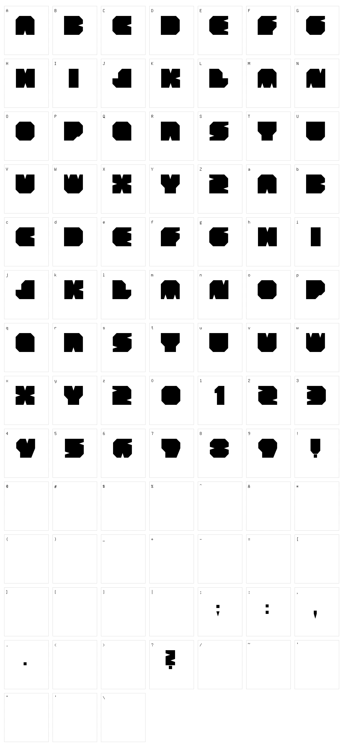 Boodas.de | Subtract Character Set