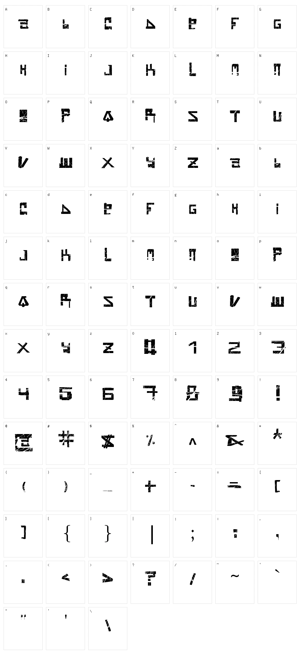Brain Damage Character Set