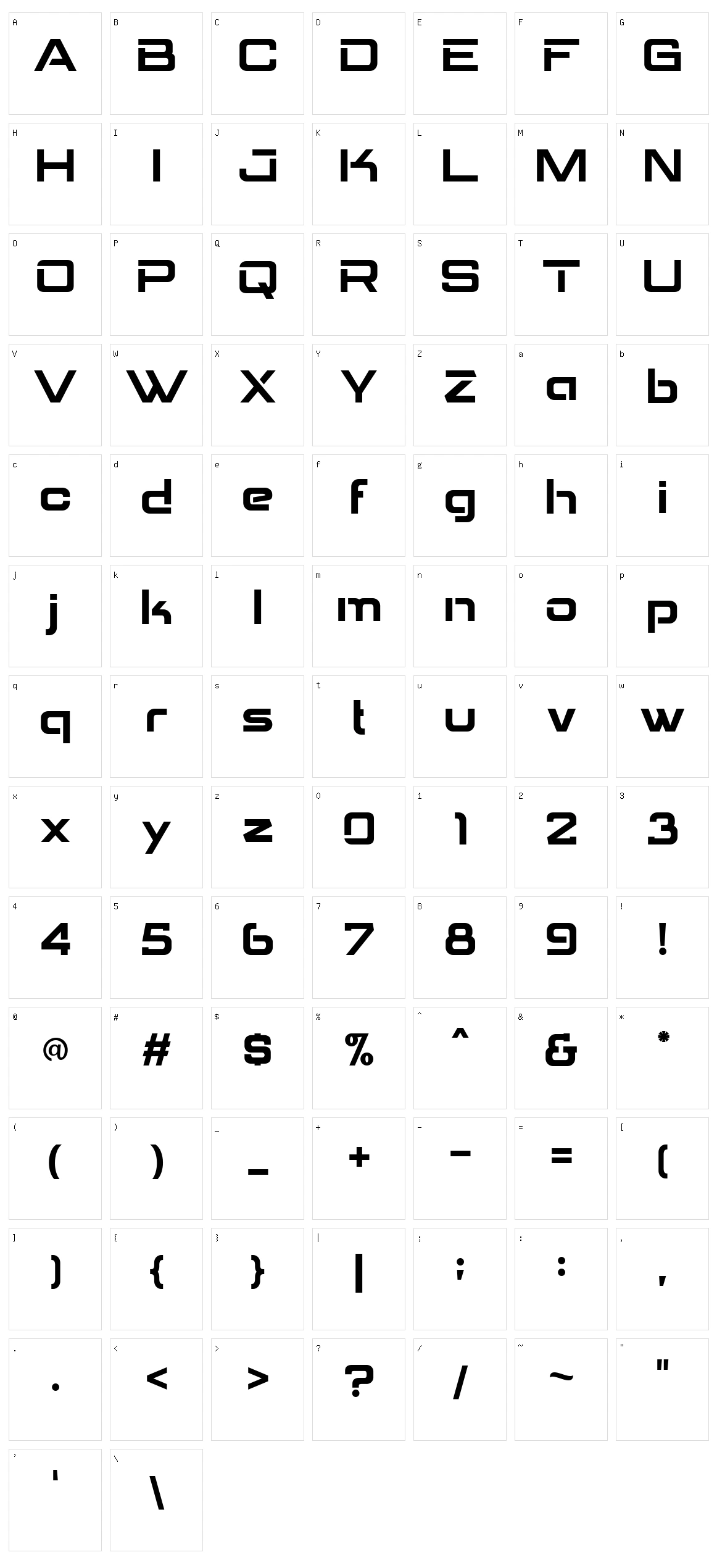 Brave Eightyone Character Set