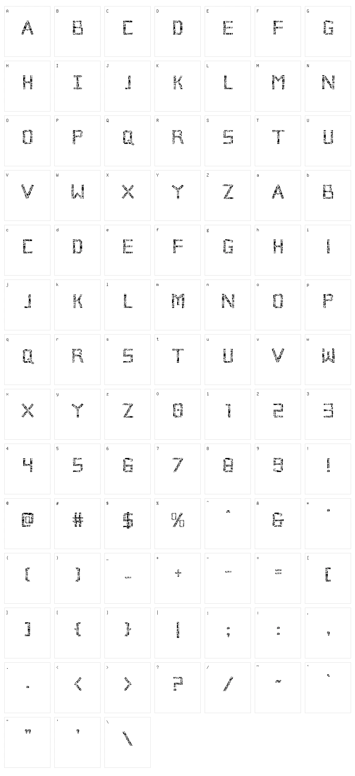 Broken Cyborg Character Set