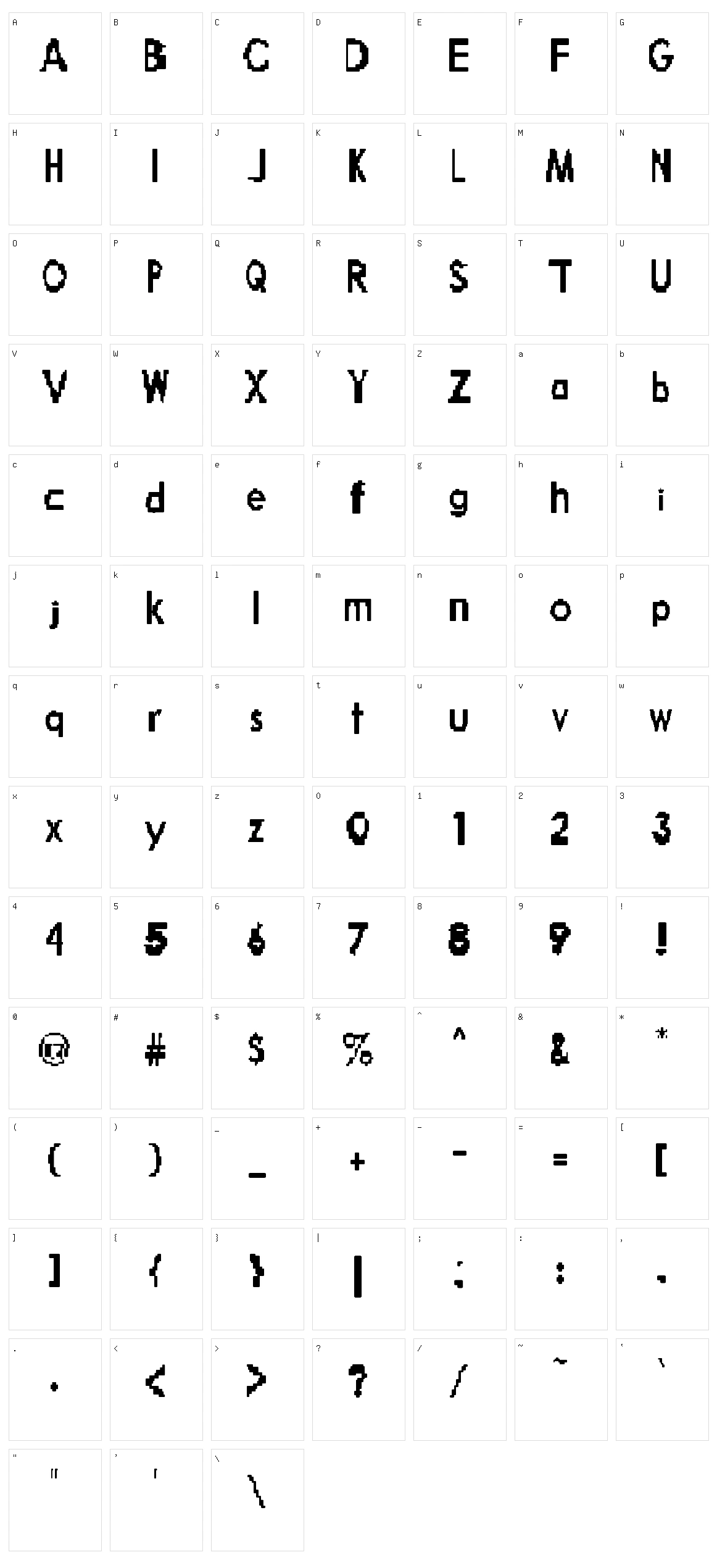 Broken Robot Character Set