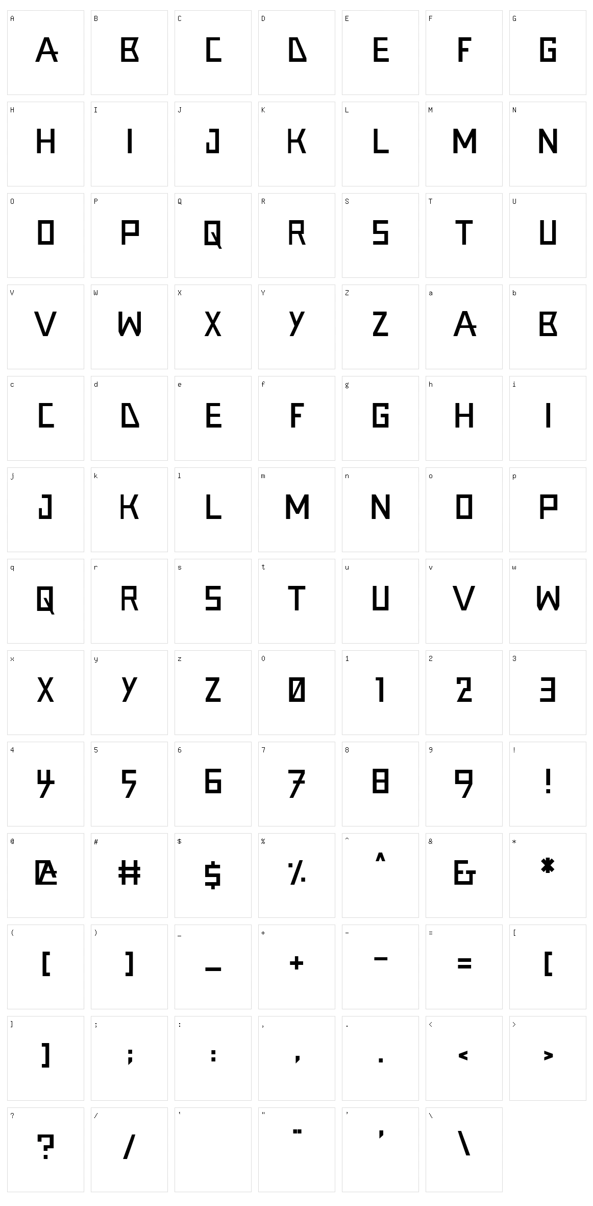 Bukuju RW Character Set