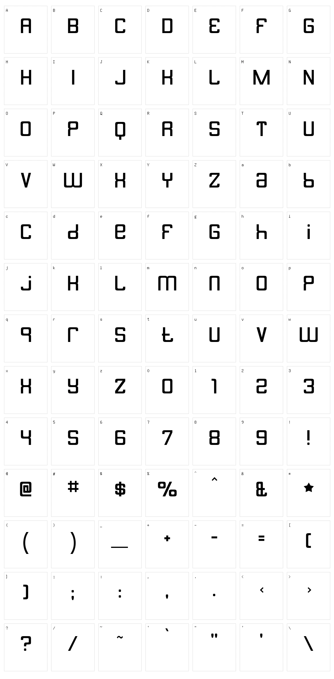 Butterbelly Character Set