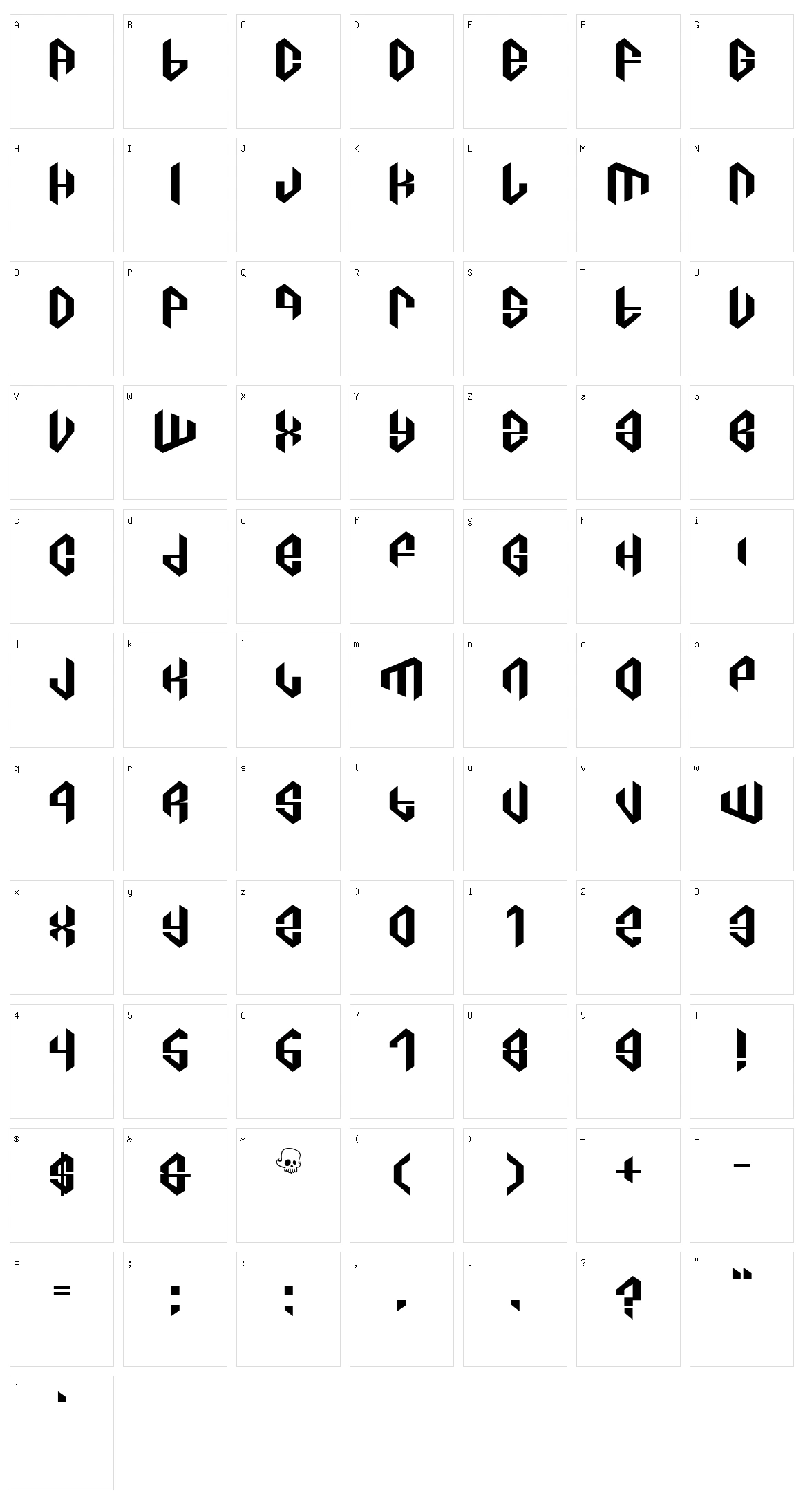 C8a Tajra Character Set