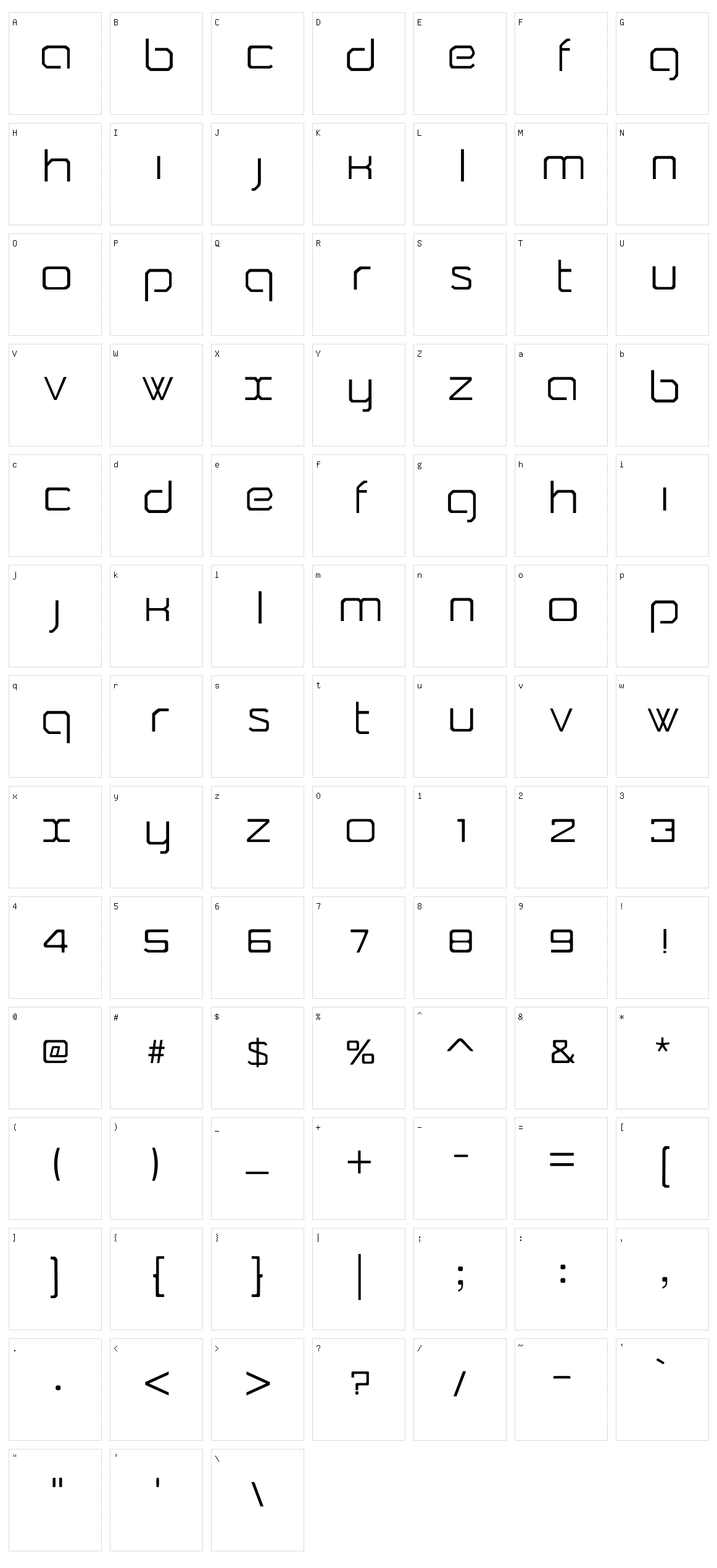 Camomile Character Set