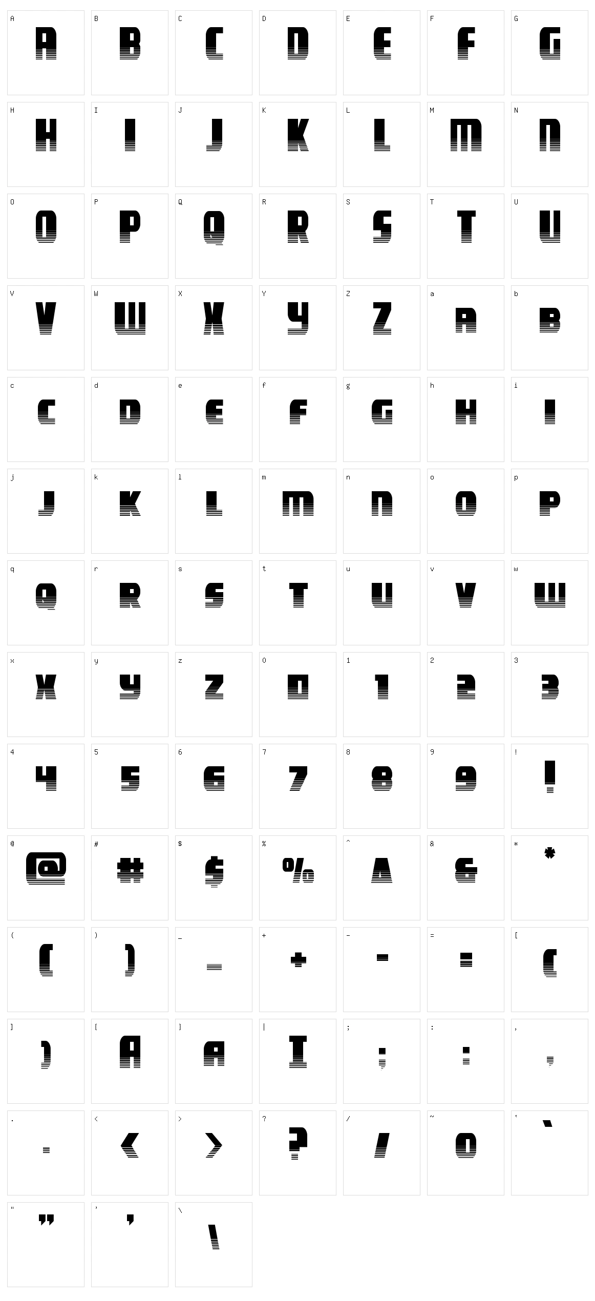 Camp Justice Character Set