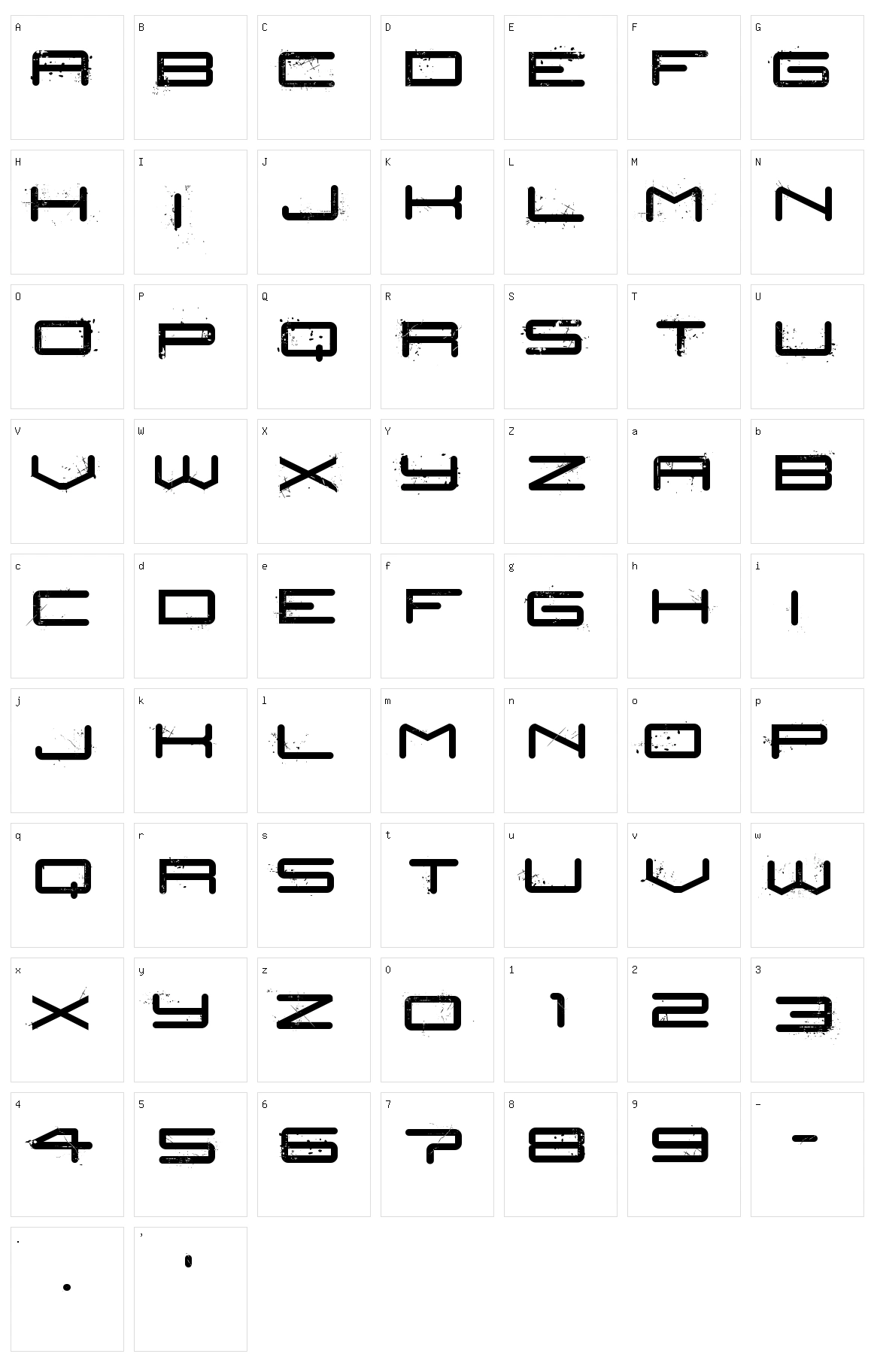 Car Crash Character Set