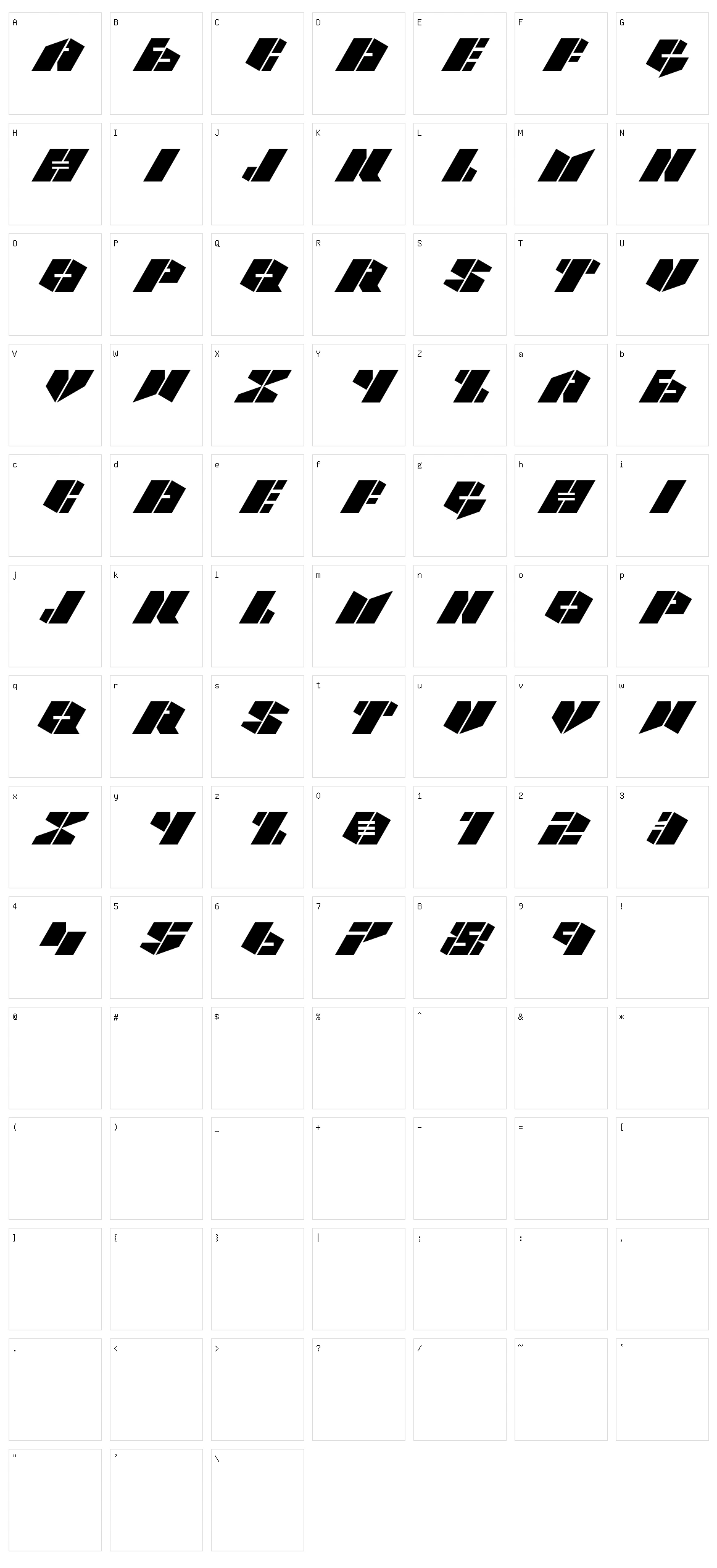 Carbon Character Set