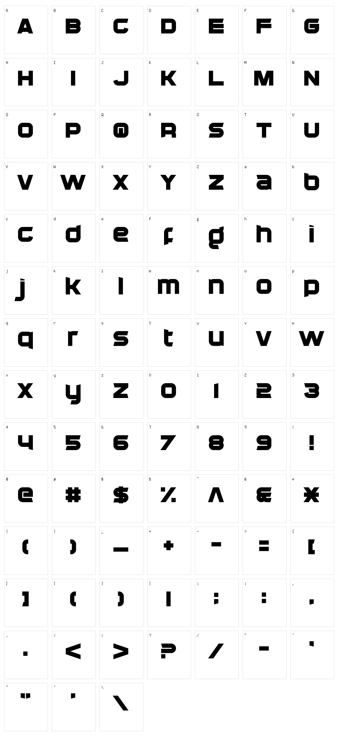 Cassius Garrod Character Set