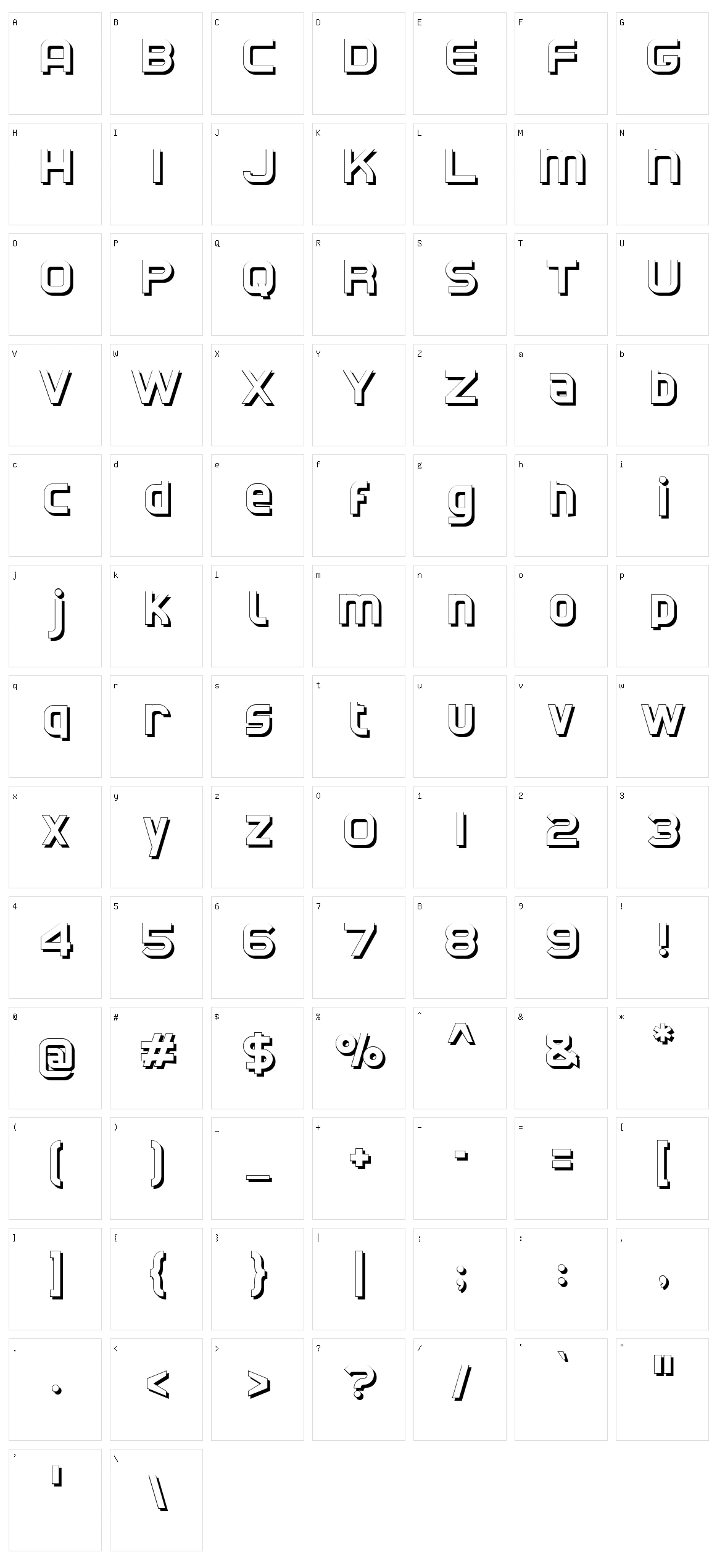 CAT North Character Set