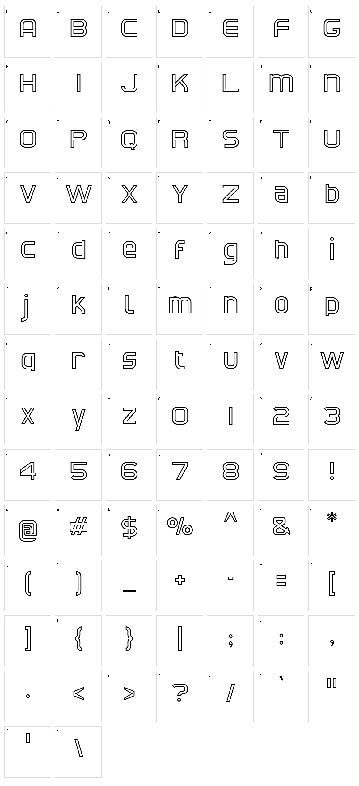 CAT North Licht Character Set