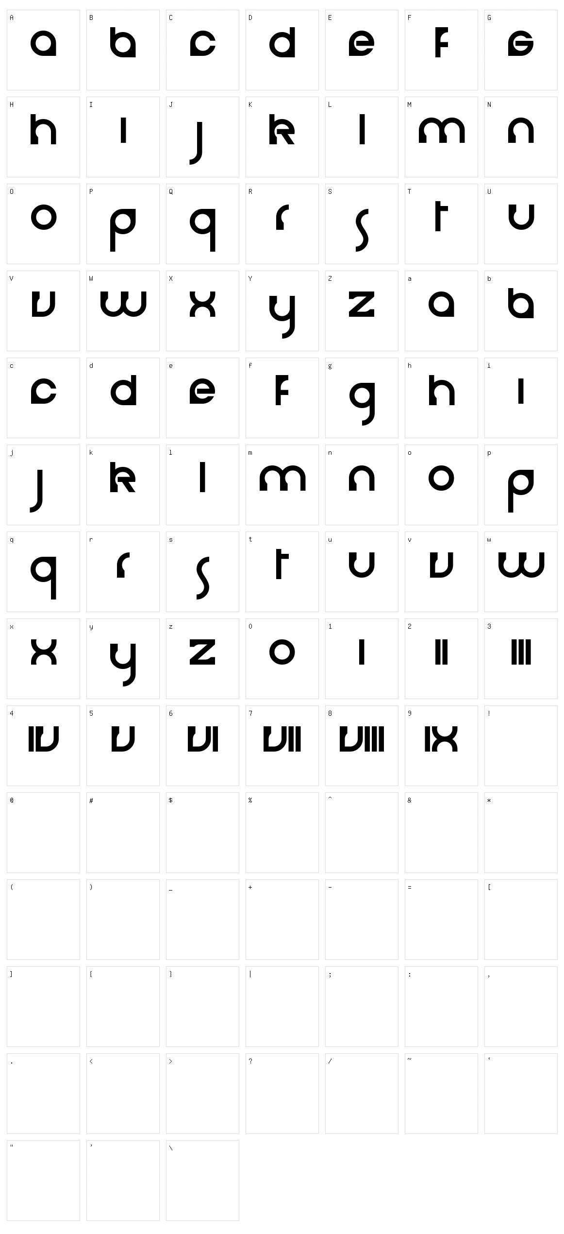 Cerebro Character Set