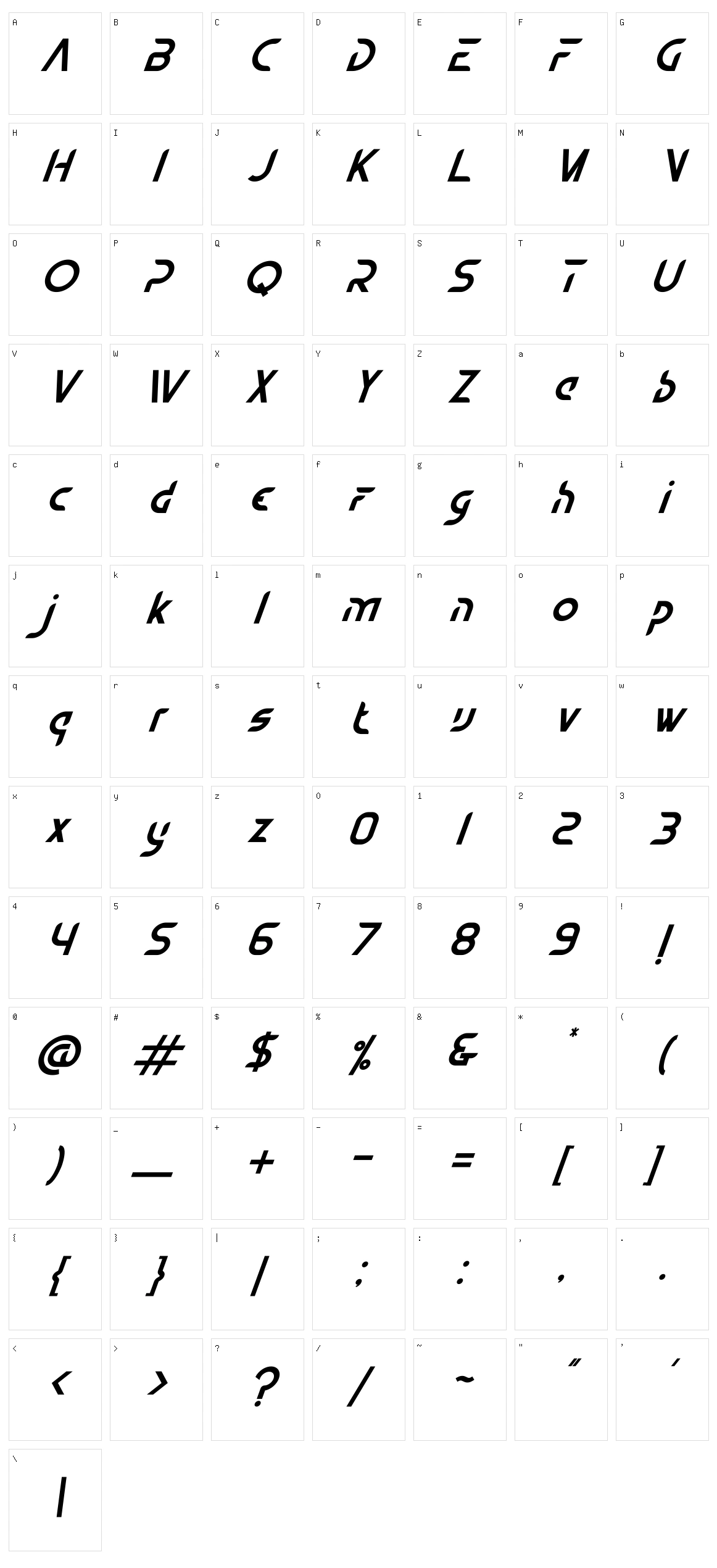 Chambers Character Set