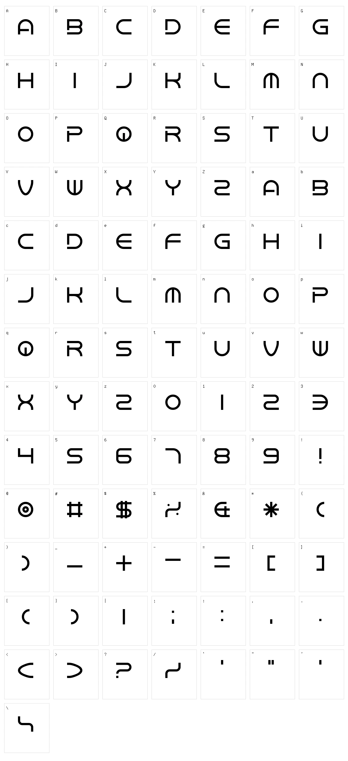 Chandstate Character Set