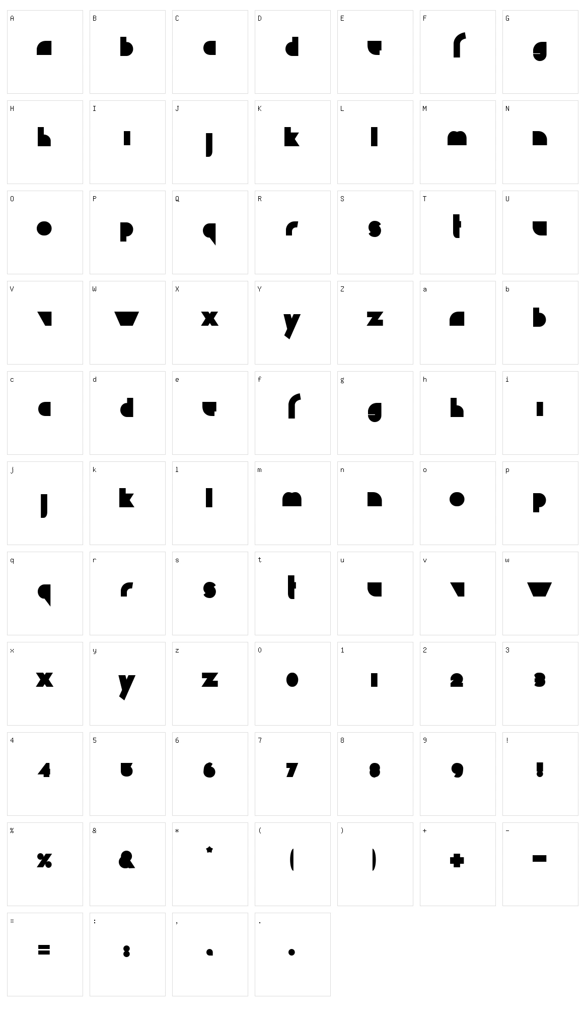 Chaos Math Character Set