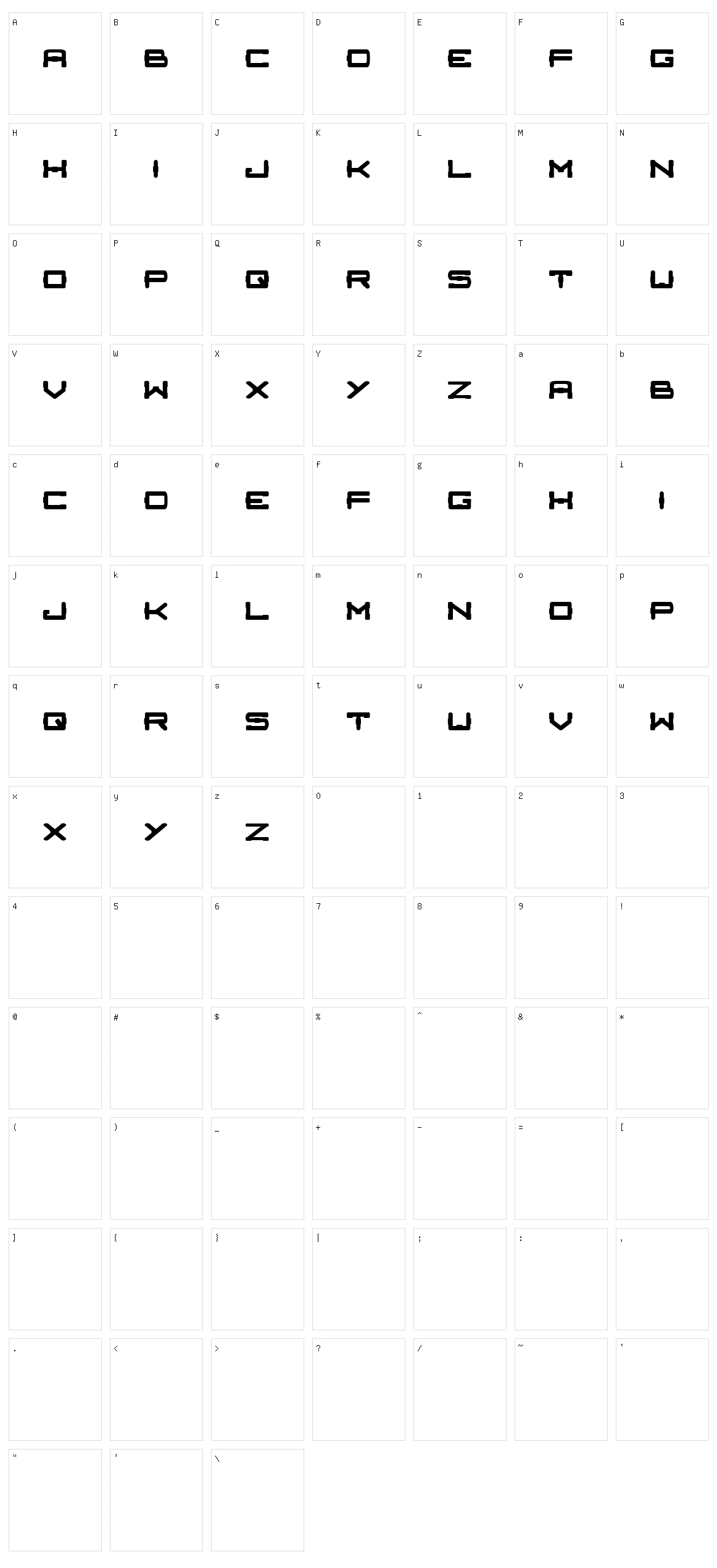 Charge Character Set