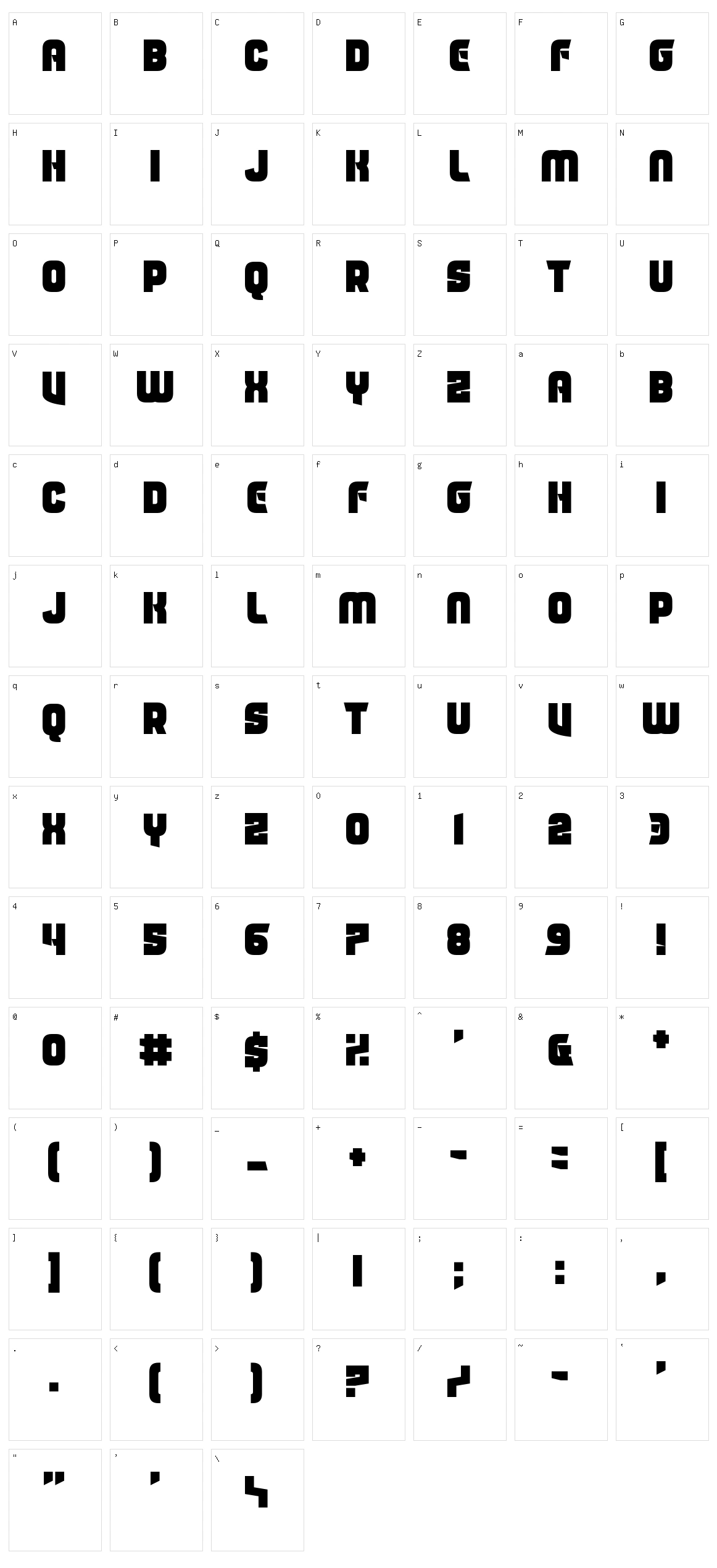 Charge Off Character Set