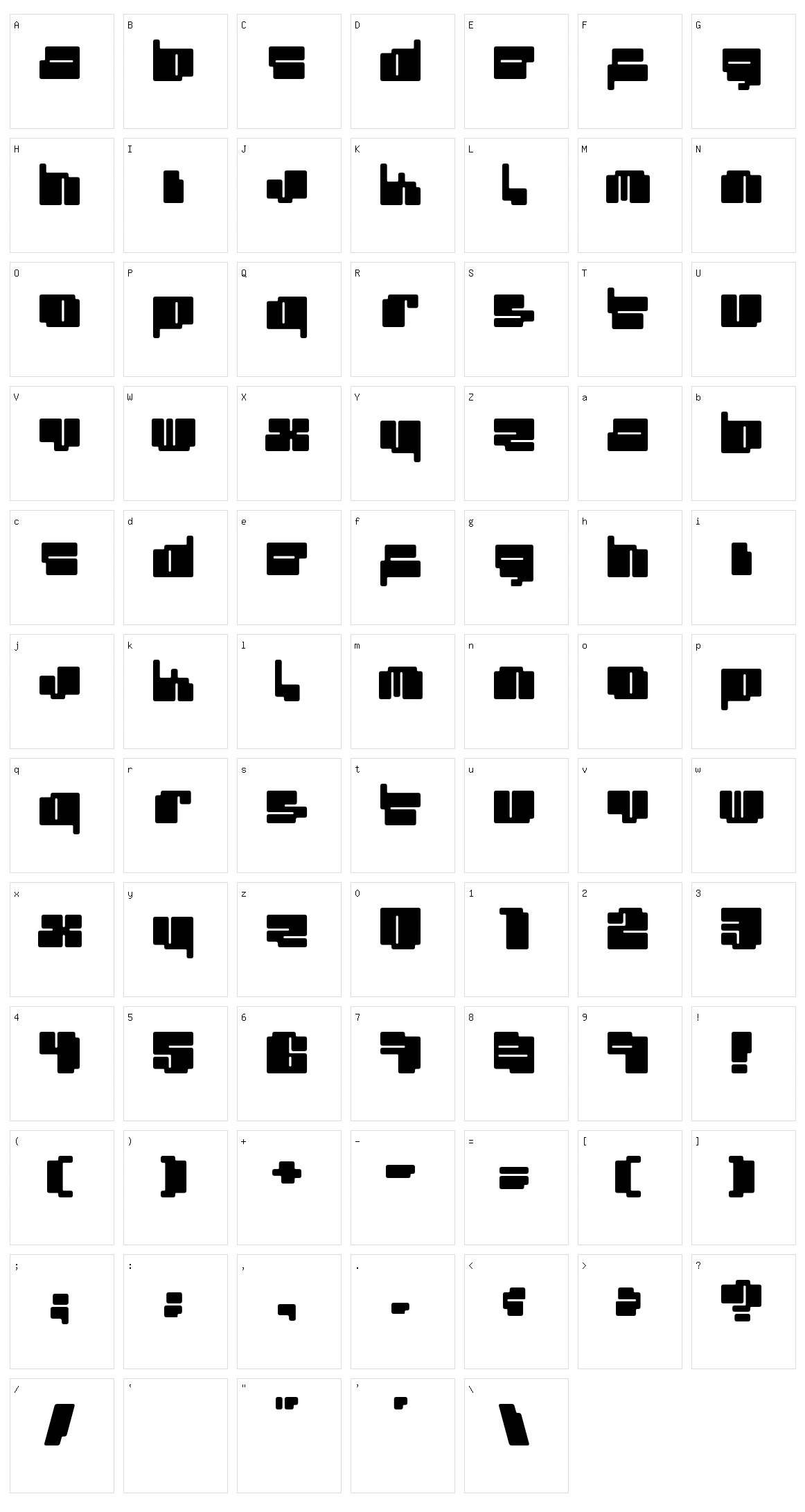 Cheaptype Character Set