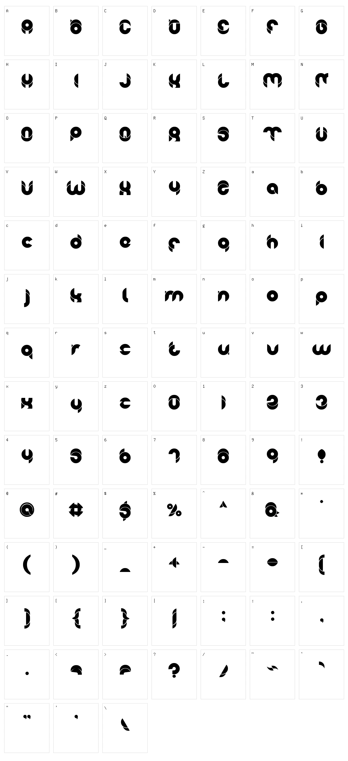 Chewed Kandi Character Set