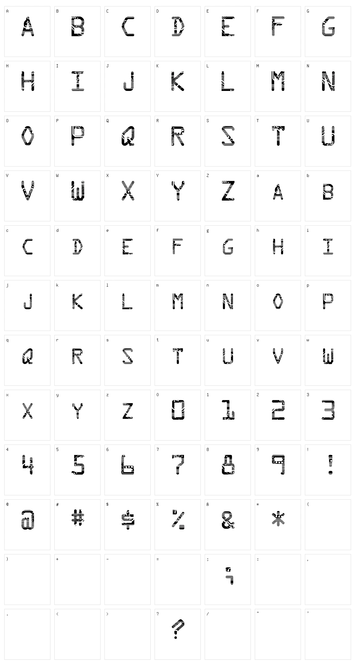 Circuit Character Set