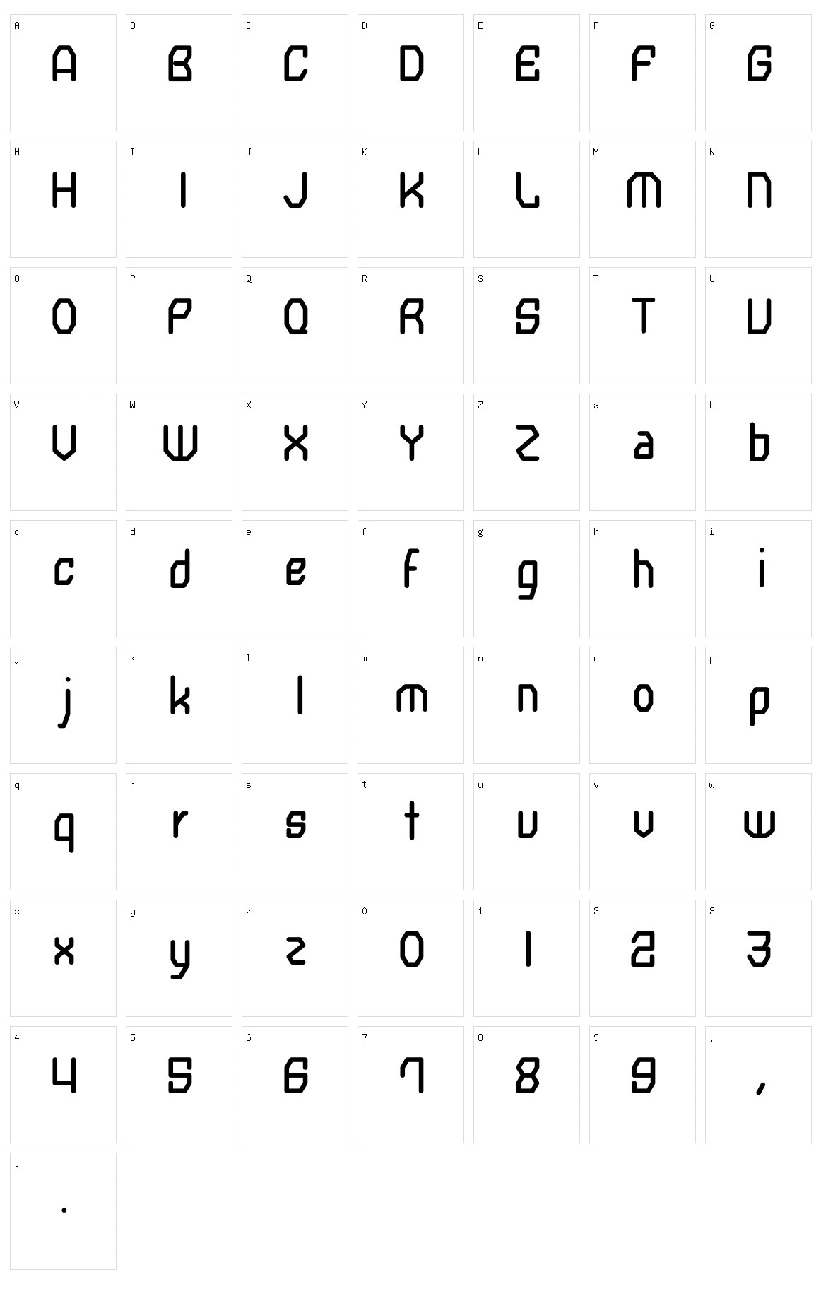 Clockwork Character Set