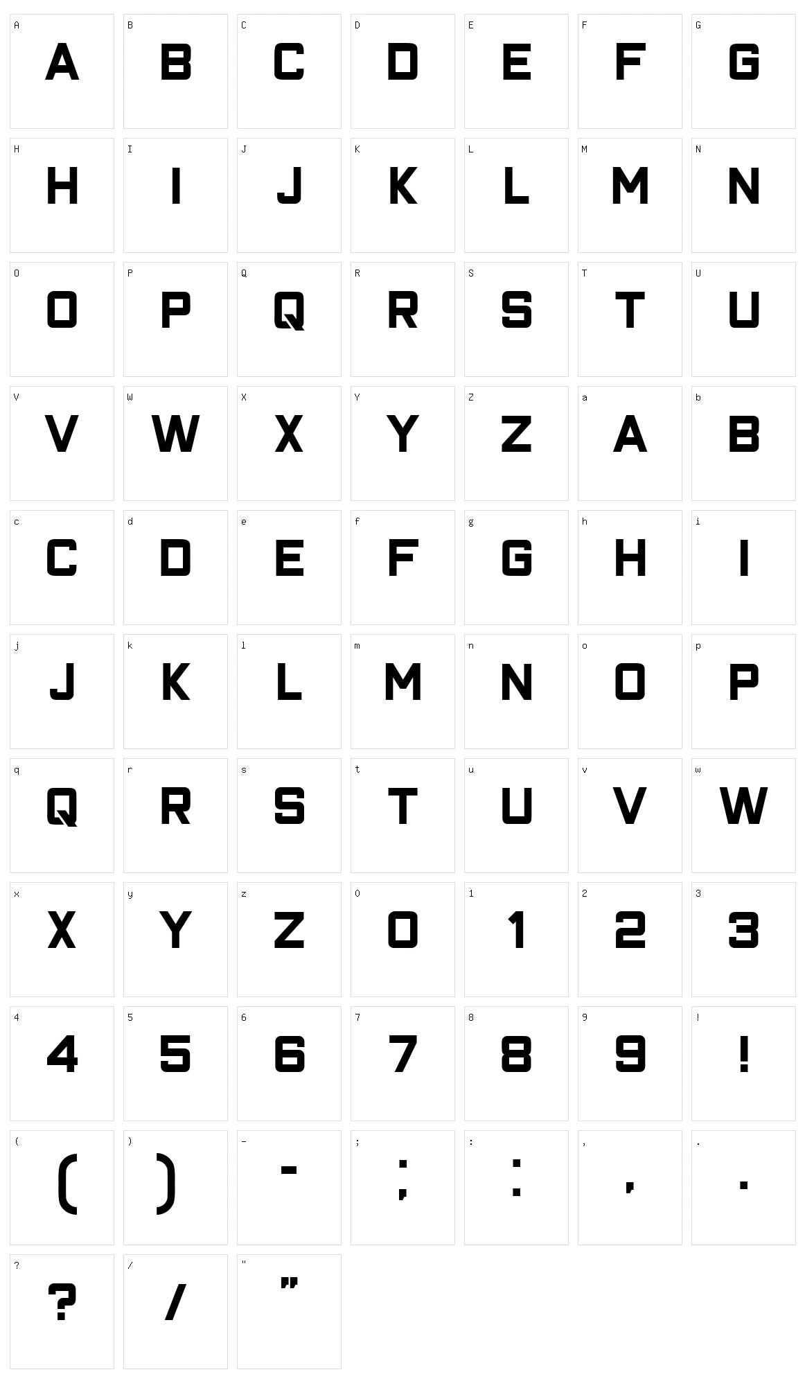 Closeness Character Set