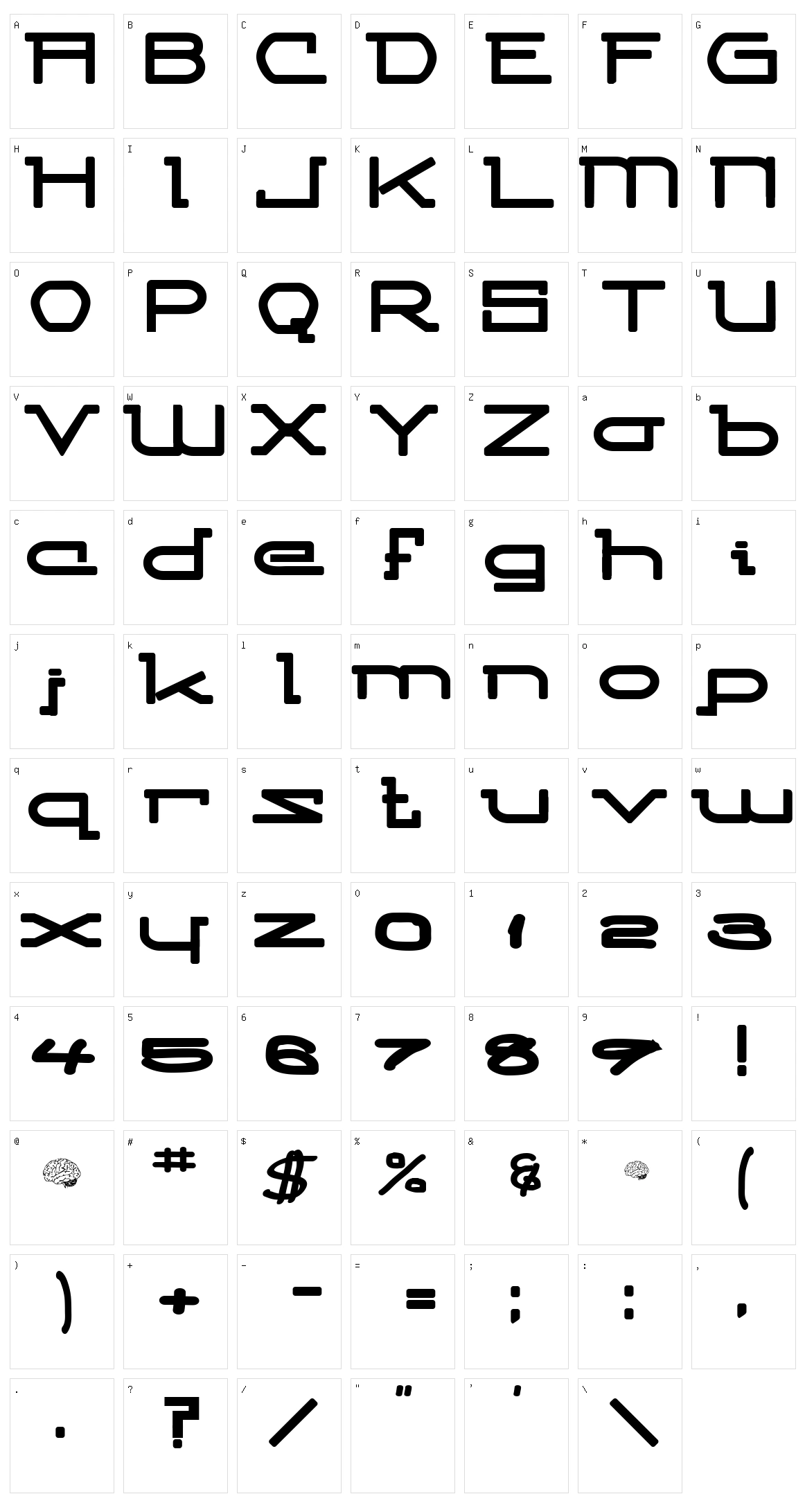Competitor Character Set