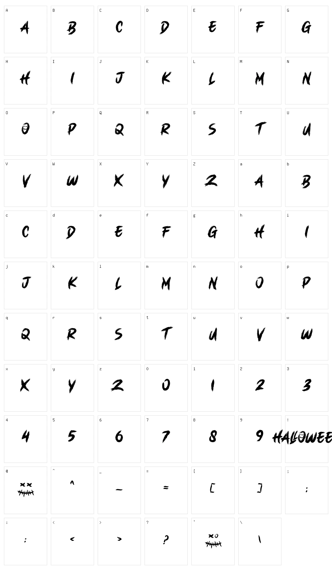 Halloweenn Character Set