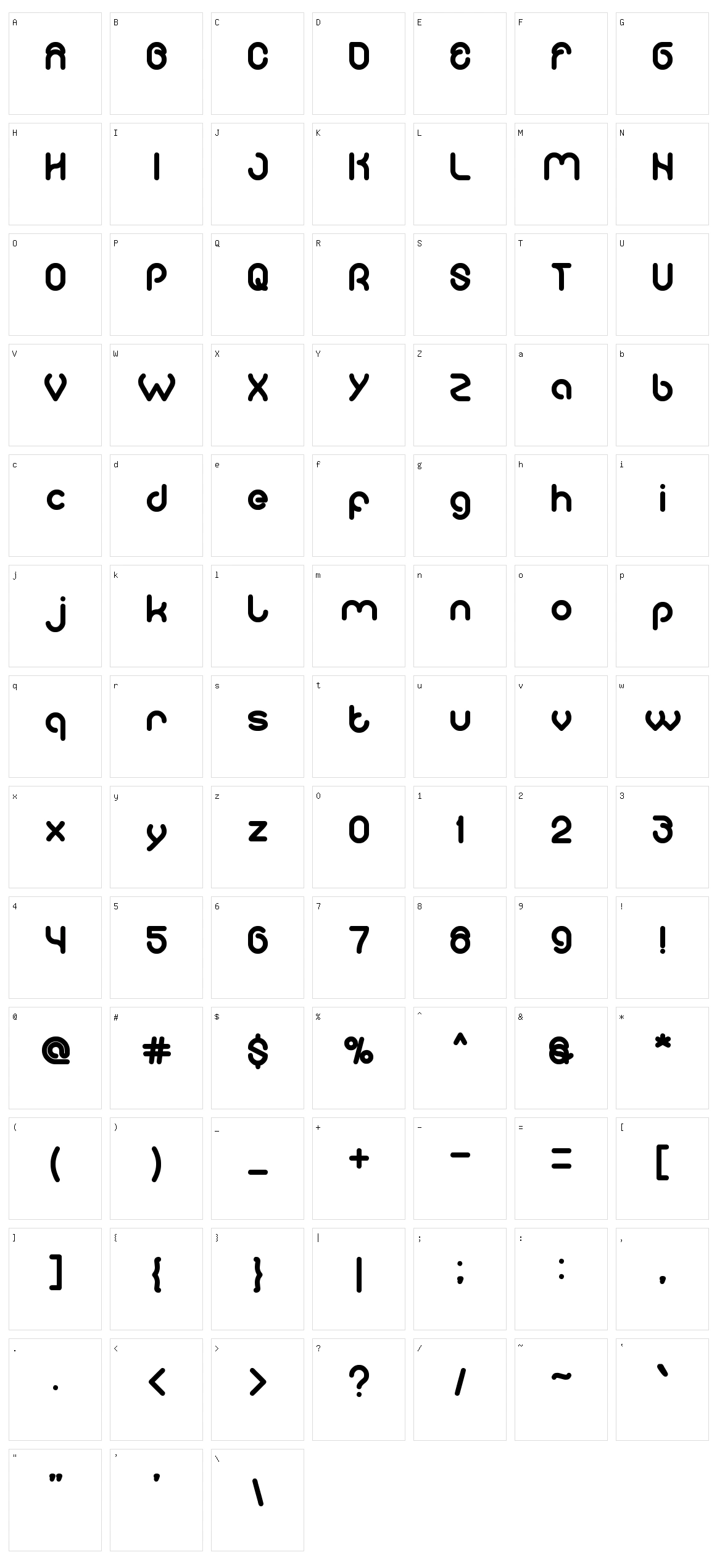 Computer Love Character Set
