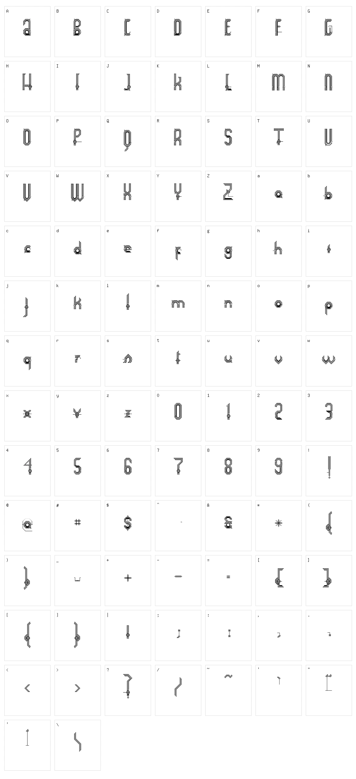 Connexion Character Set