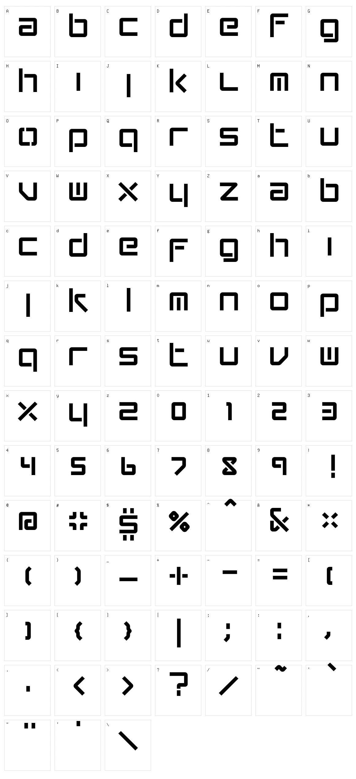 Conradi Character Set