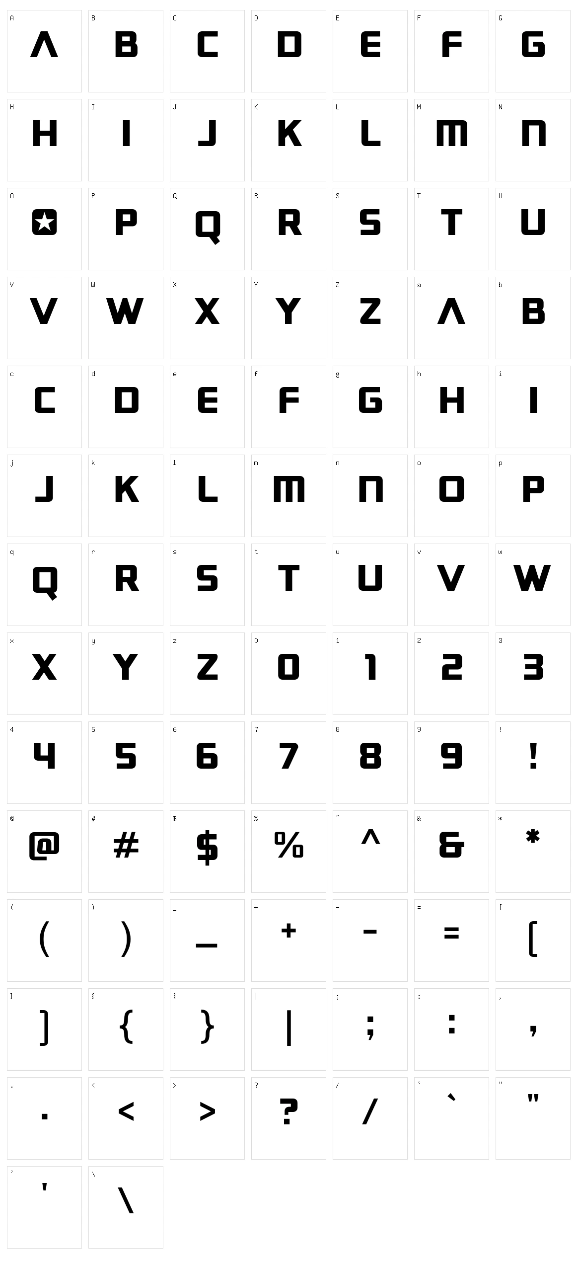 Conversi Character Set