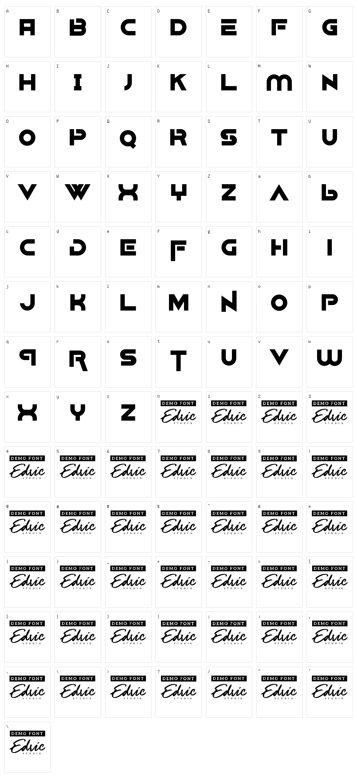 Counter Stream Character Set