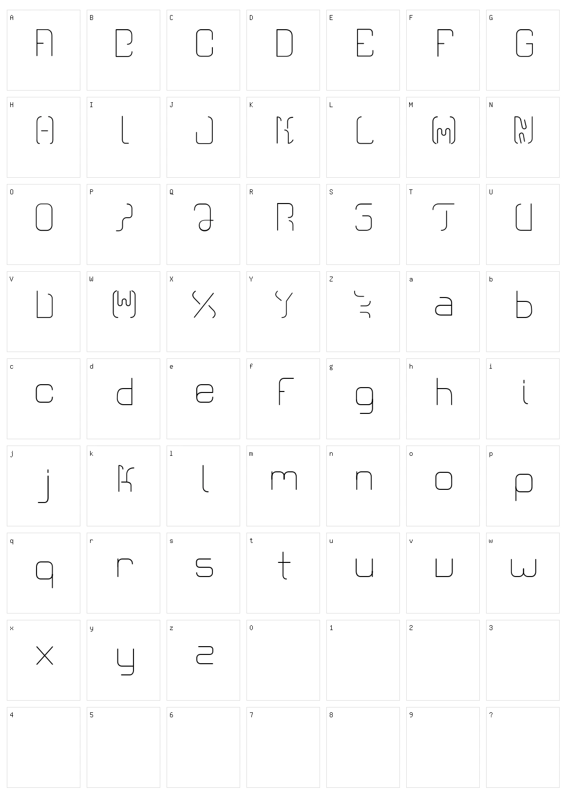 CR21 Modern Character Set