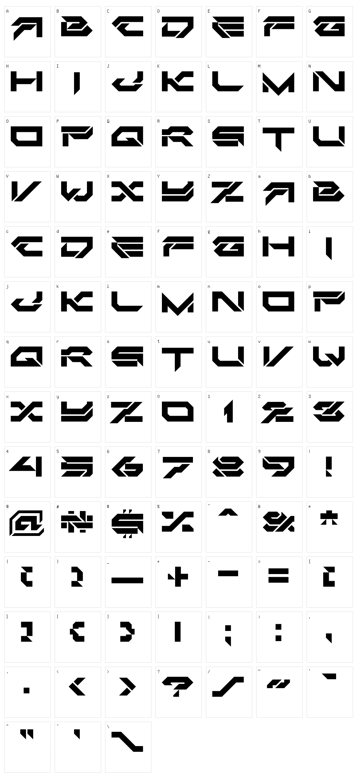 Critical Mass LDR Character Set