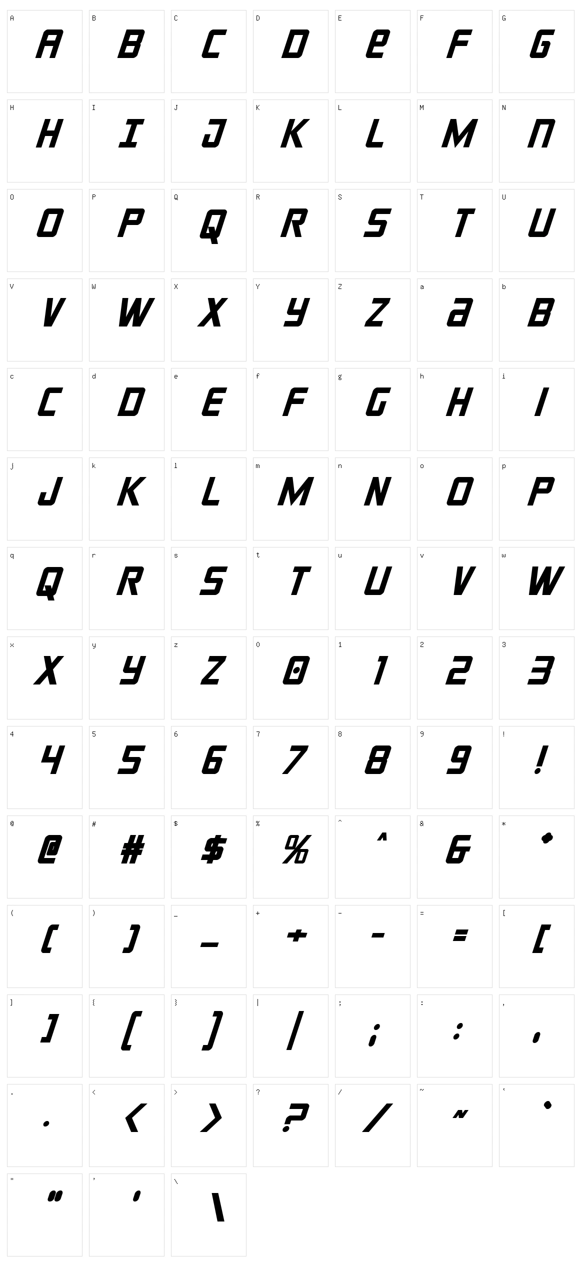 Crixus Character Set