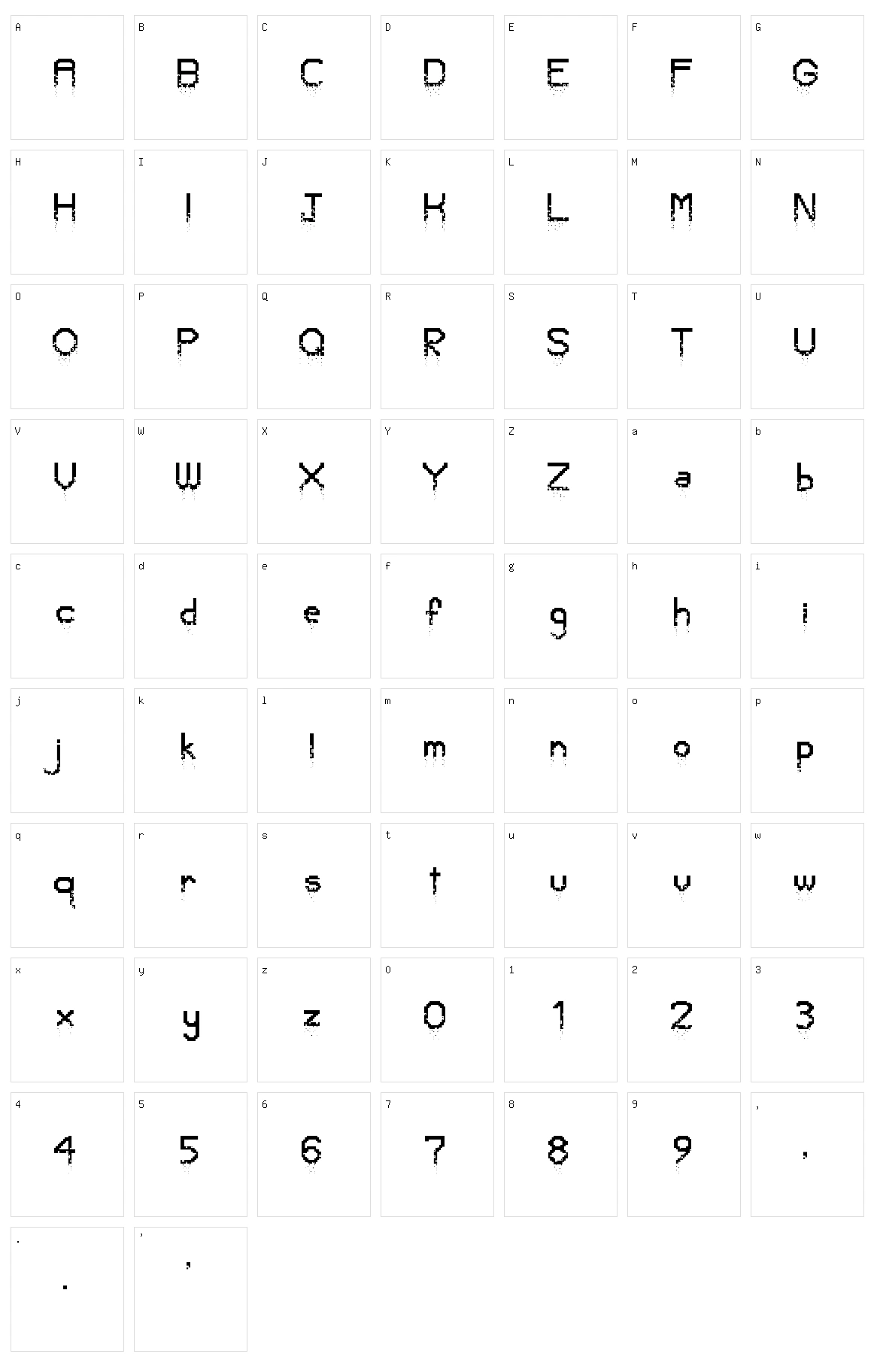 Crumbled Pixels Character Set