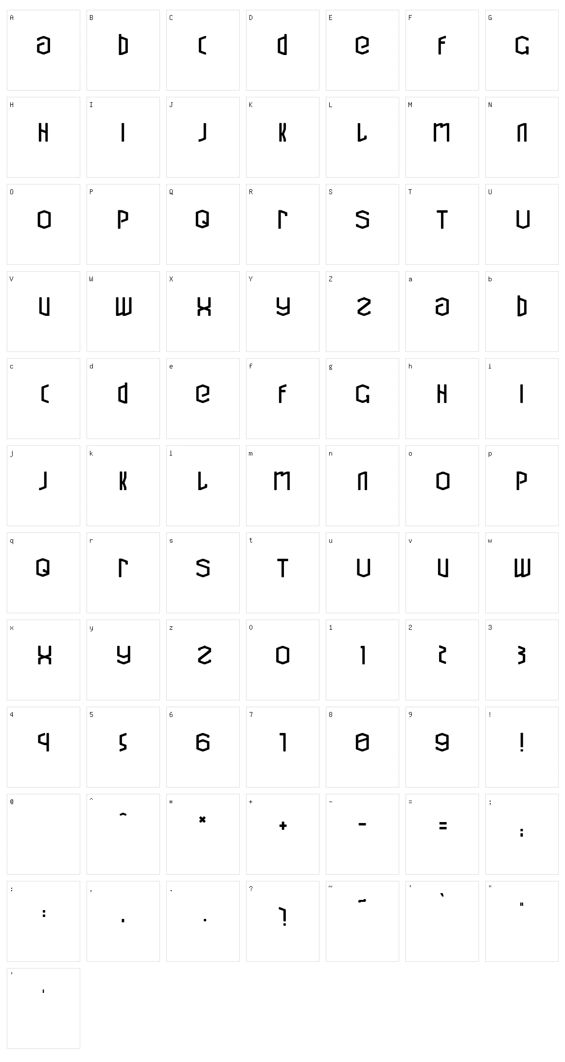 Cubic Refit Character Set