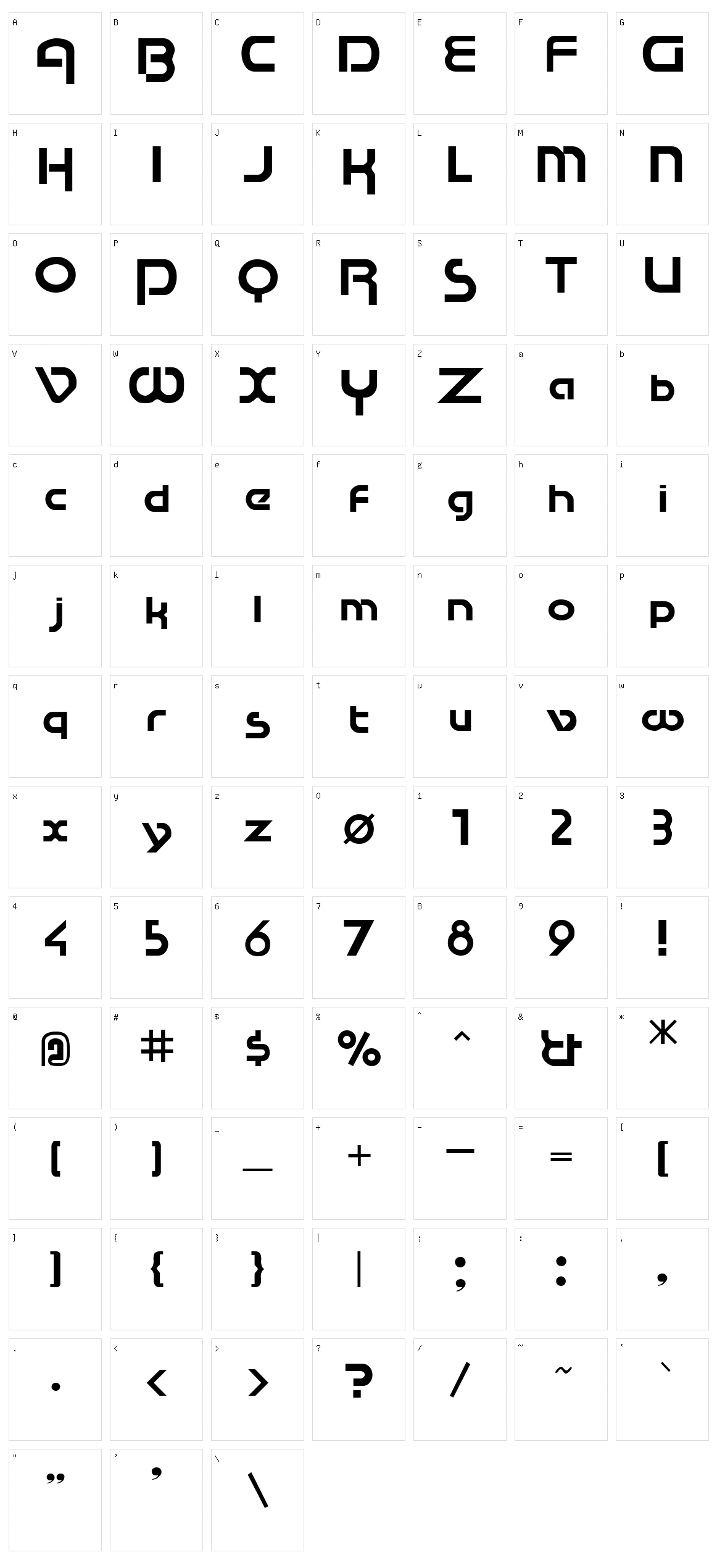 Cupertino Character Set