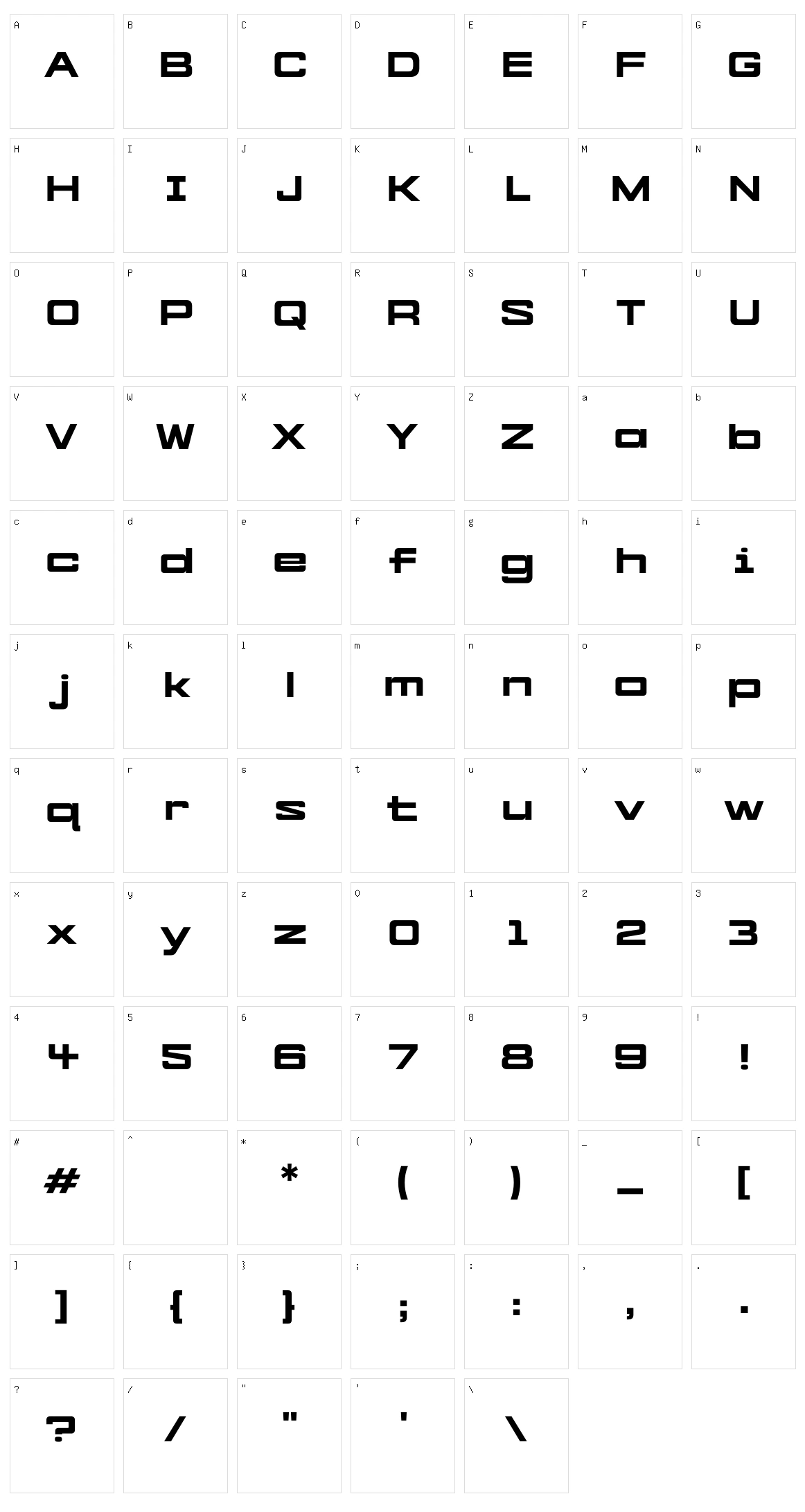 Cyber Freight Character Set