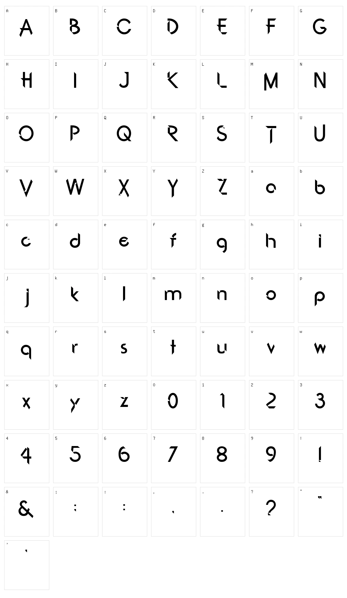 Cyberfunk Character Set