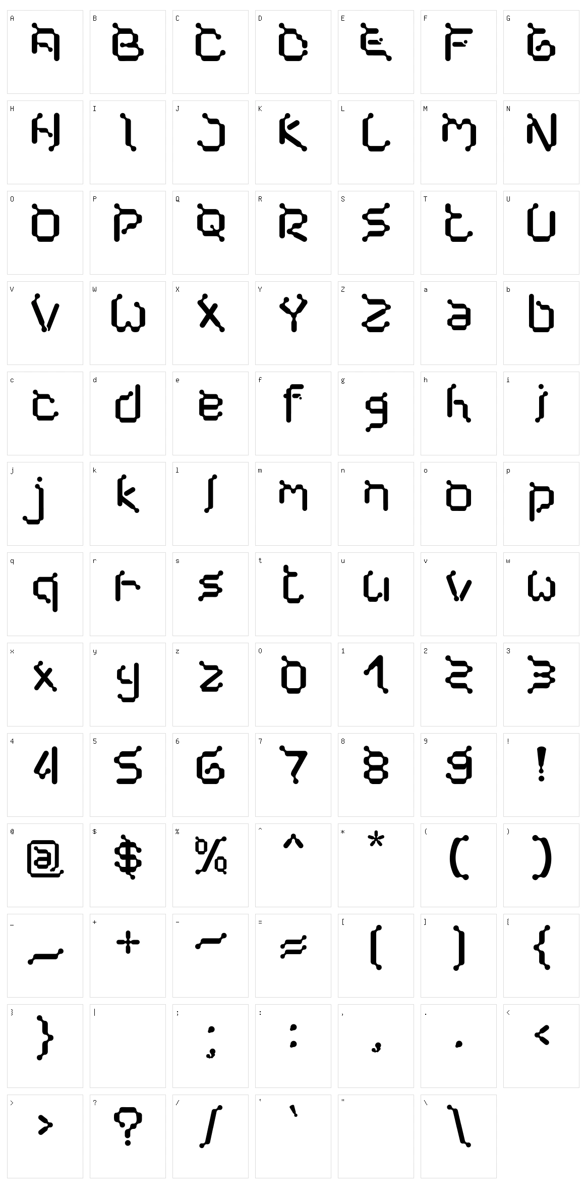 Cybernet Character Set