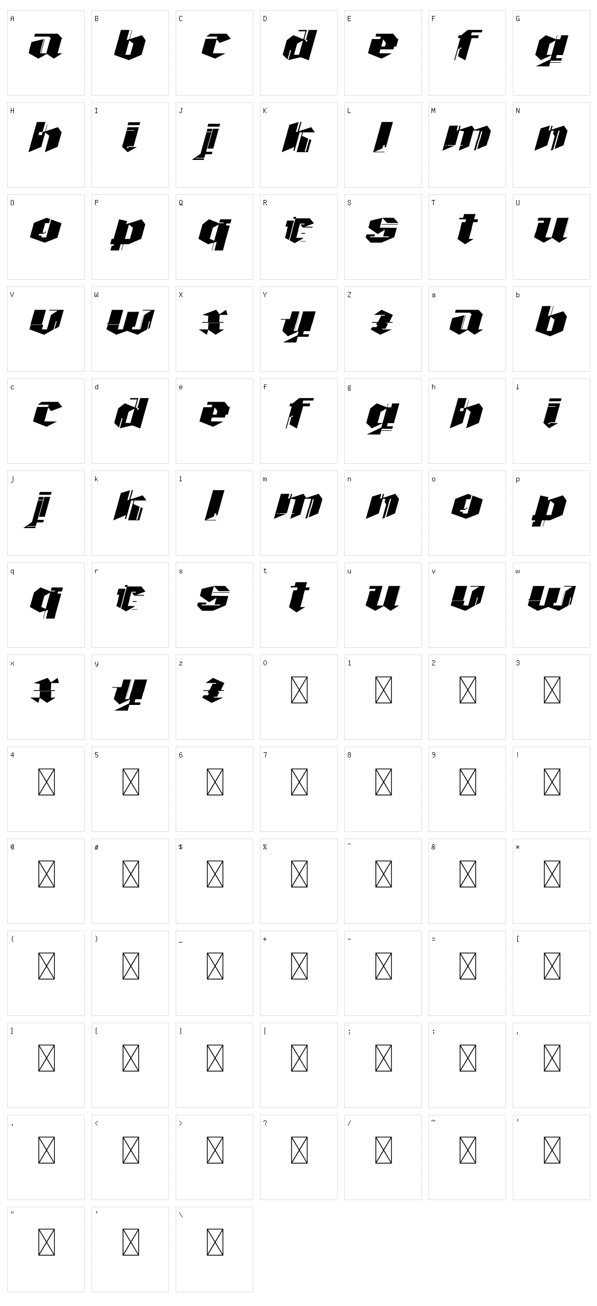 Cyberthic Character Set