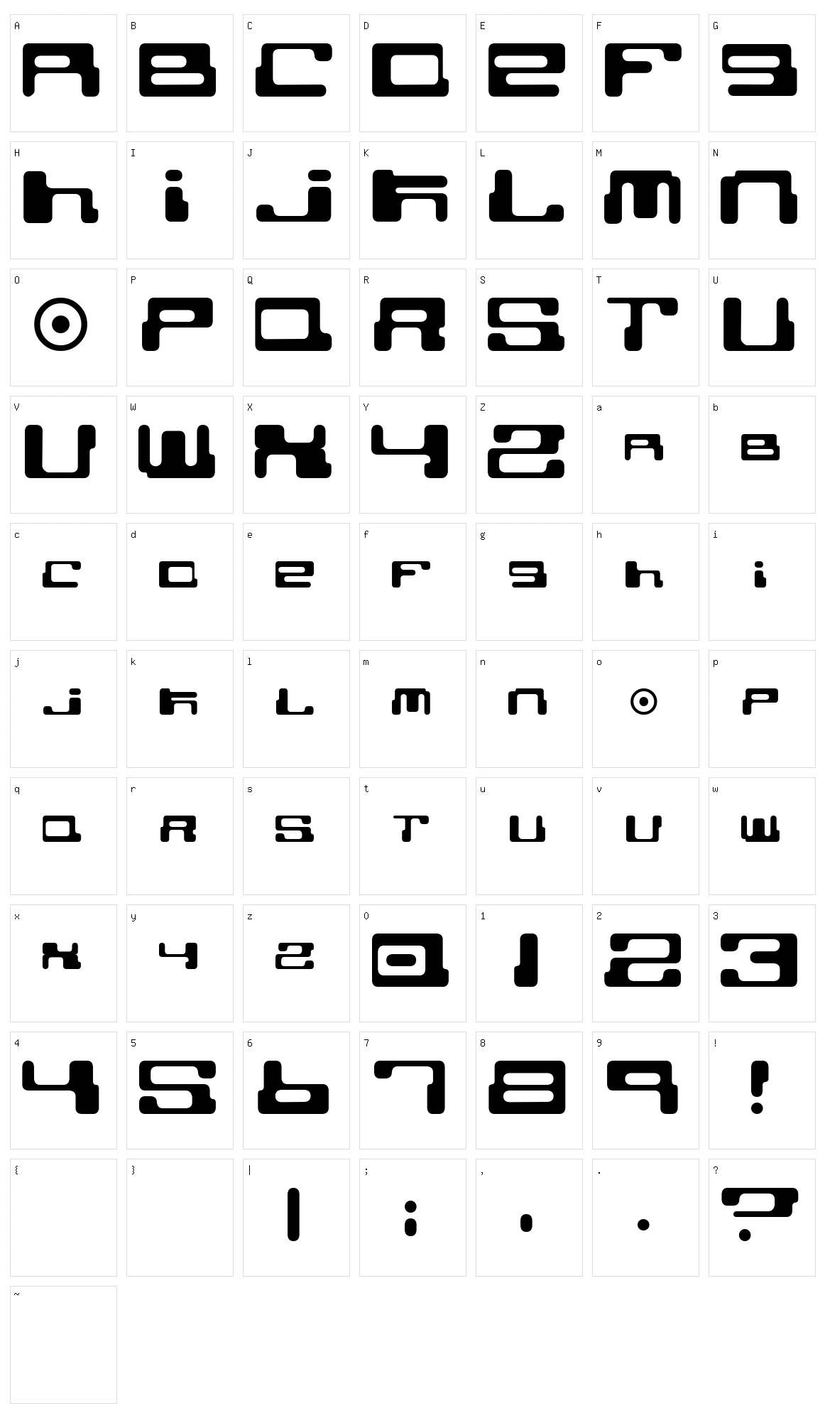 Cybertown Subterranean Character Set