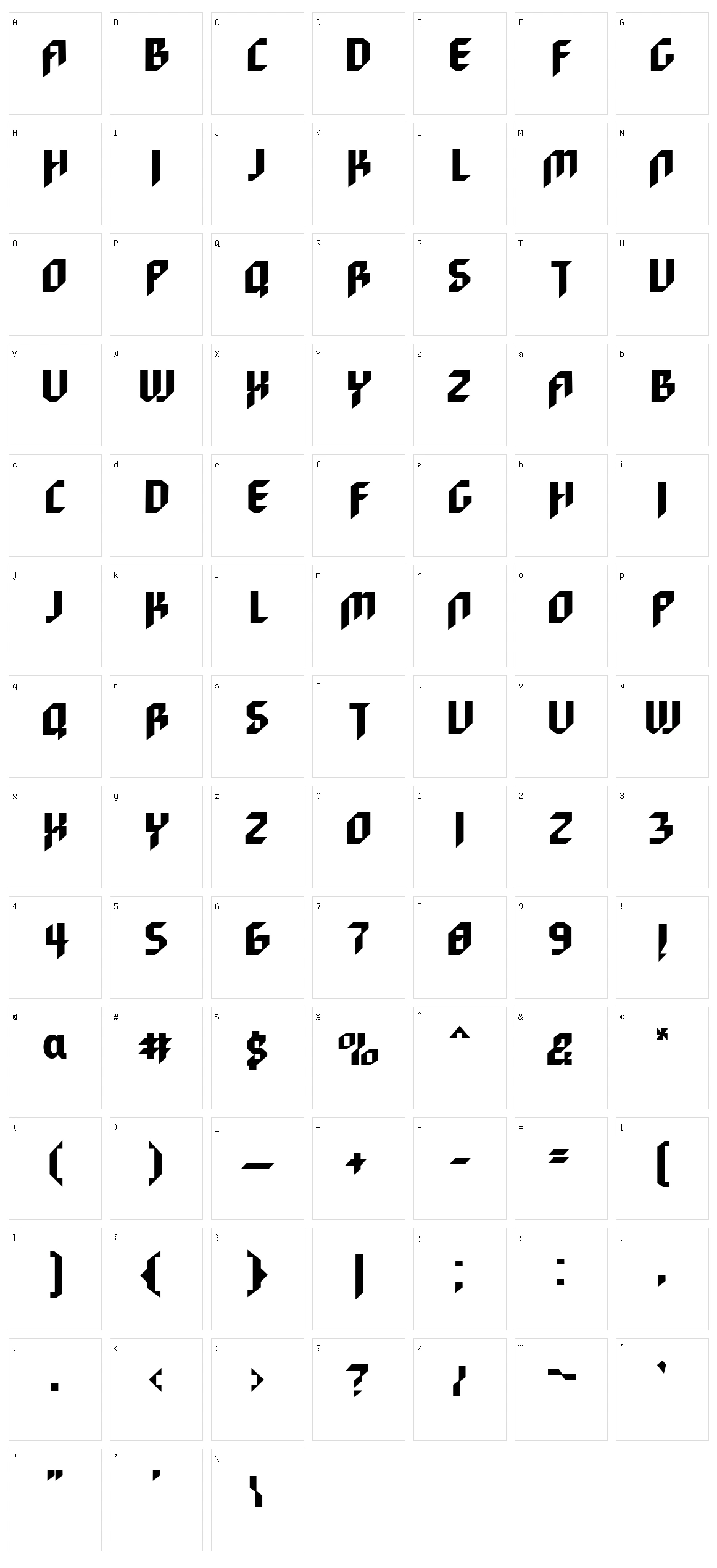 Cyberwar Character Set