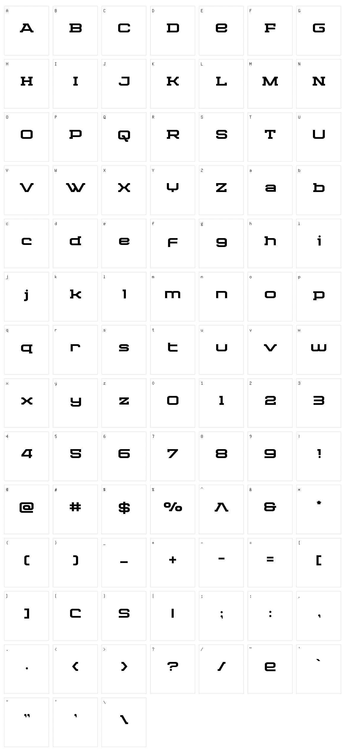 Cydonia Century Character Set