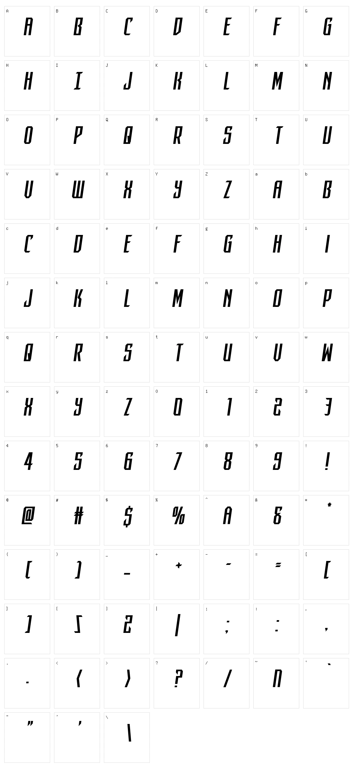 Dark Dominion Character Set