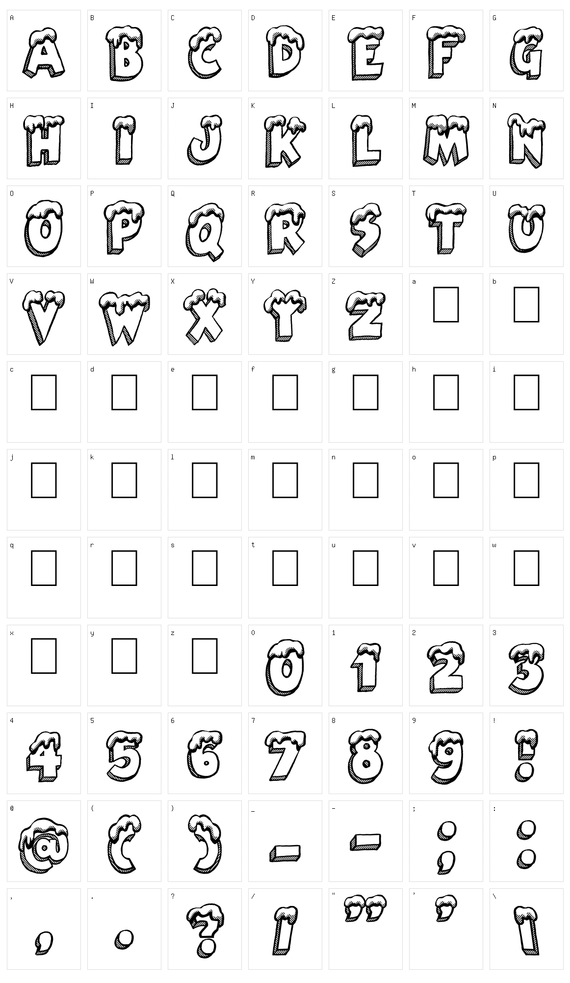 Santa's Air Mail Character Set